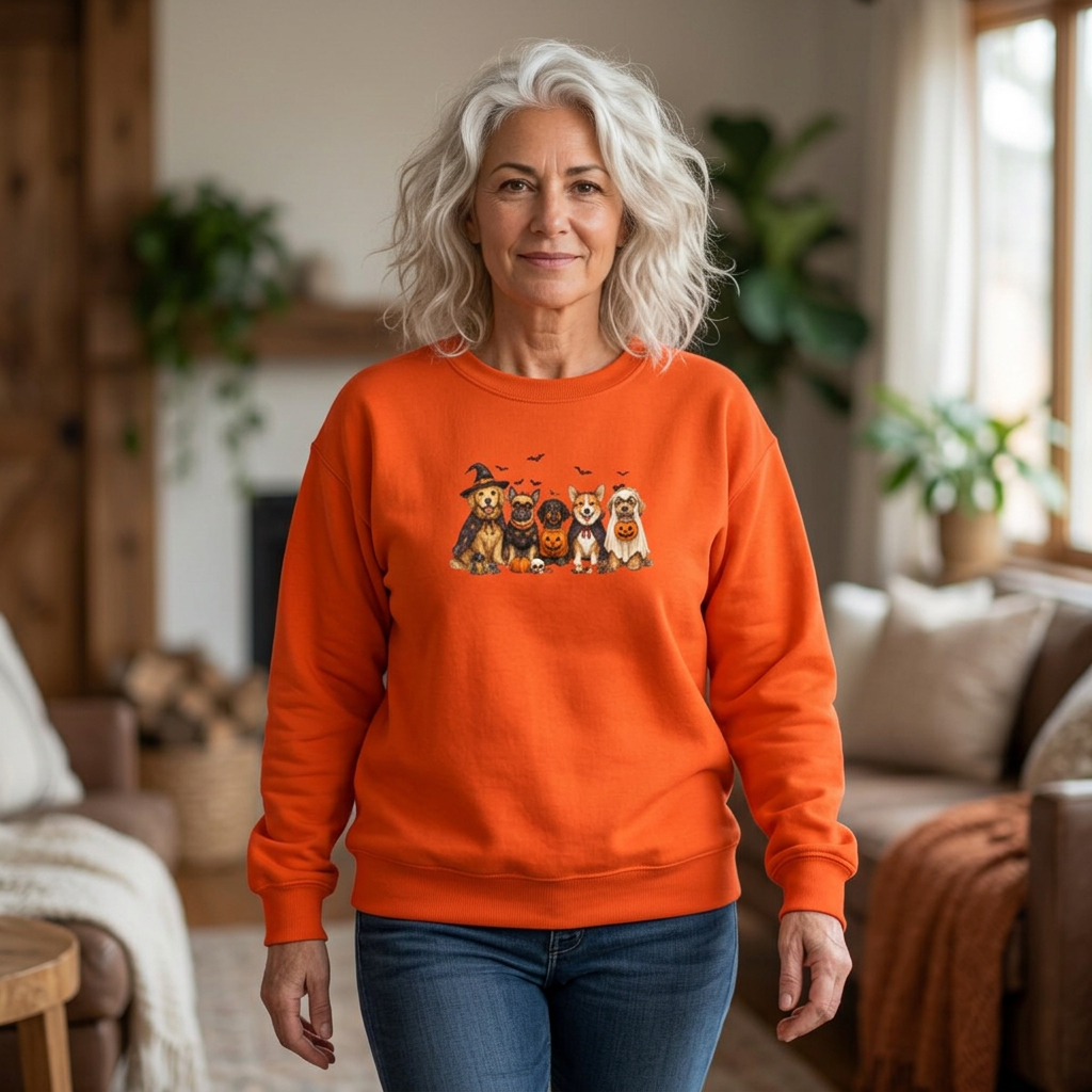 Fall Dogs Crewneck Sweatshirt – Cute Puppy Pullover