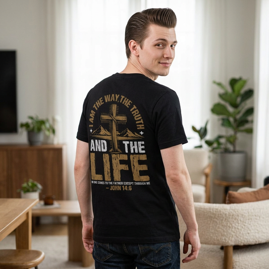 The Way The Truth And The Life T-Shirt — Christian Cross Faith Graphic Tee