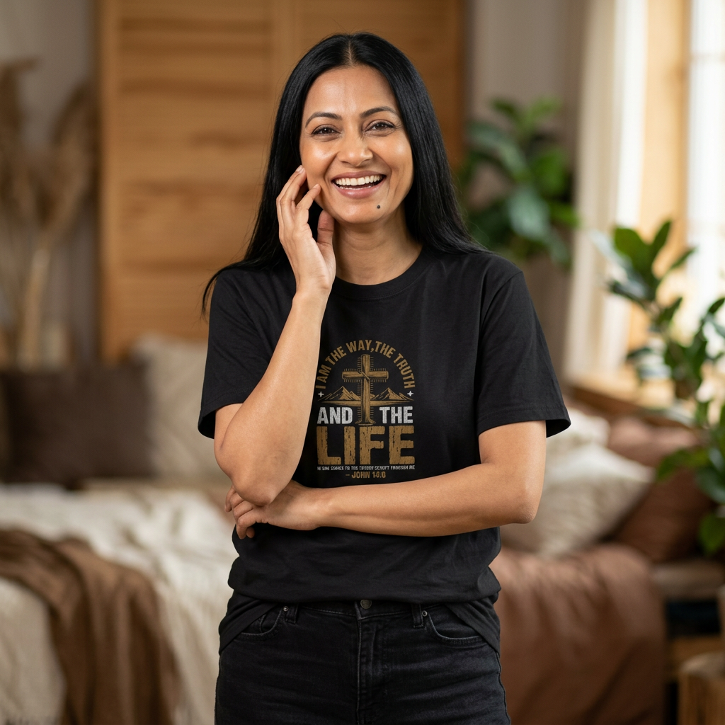 The Way The Truth And The Life T-Shirt — Christian Cross Faith Graphic Tee