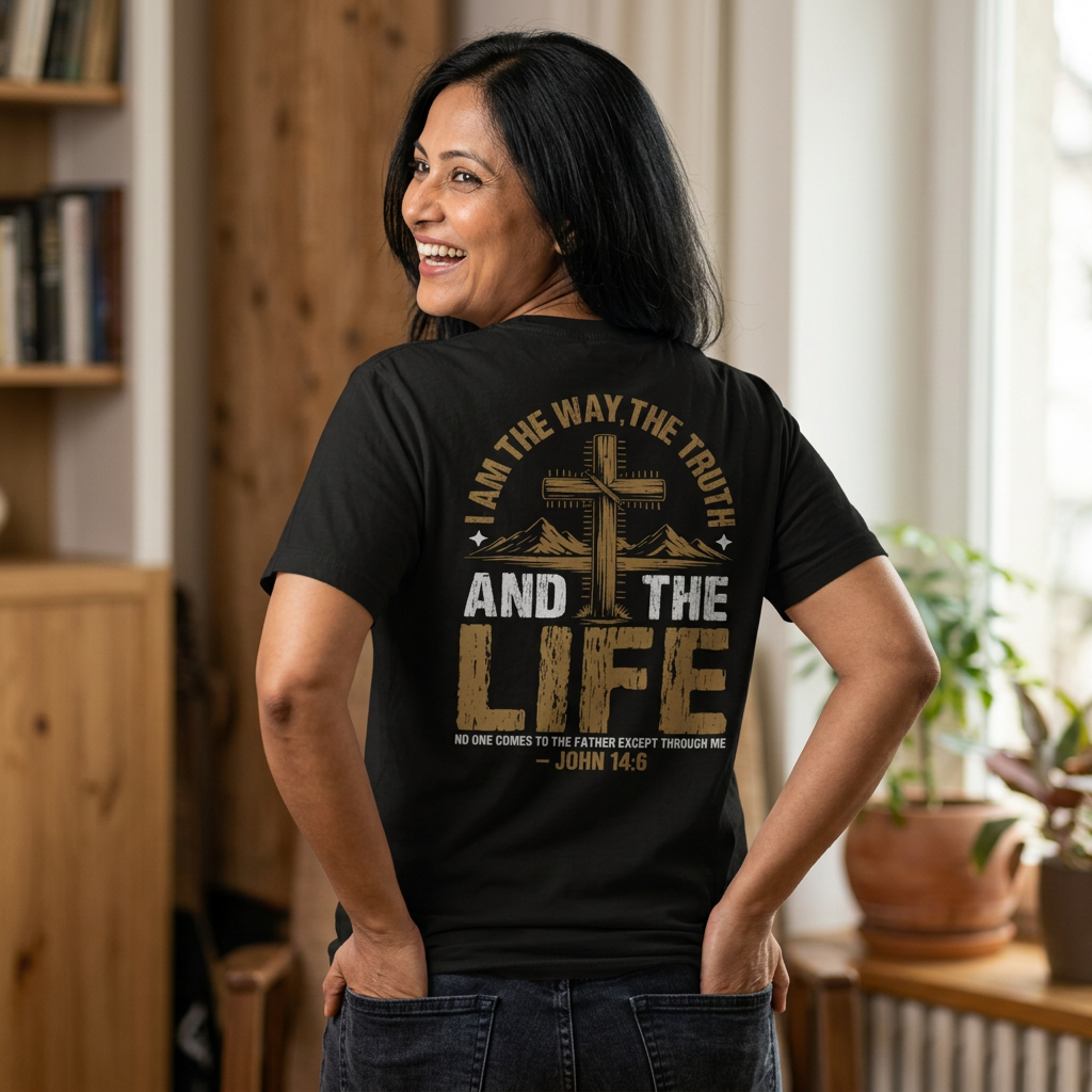 The Way The Truth And The Life T-Shirt — Christian Cross Faith Graphic Tee