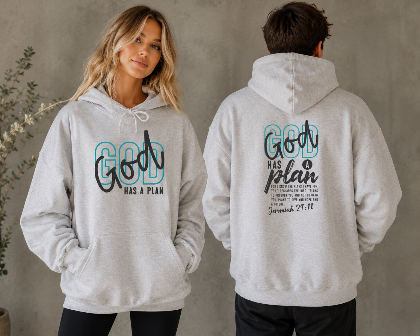 God Has a Plan Hoodie — Jeremiah 29:11 Inspirational Christian Sweatshirt