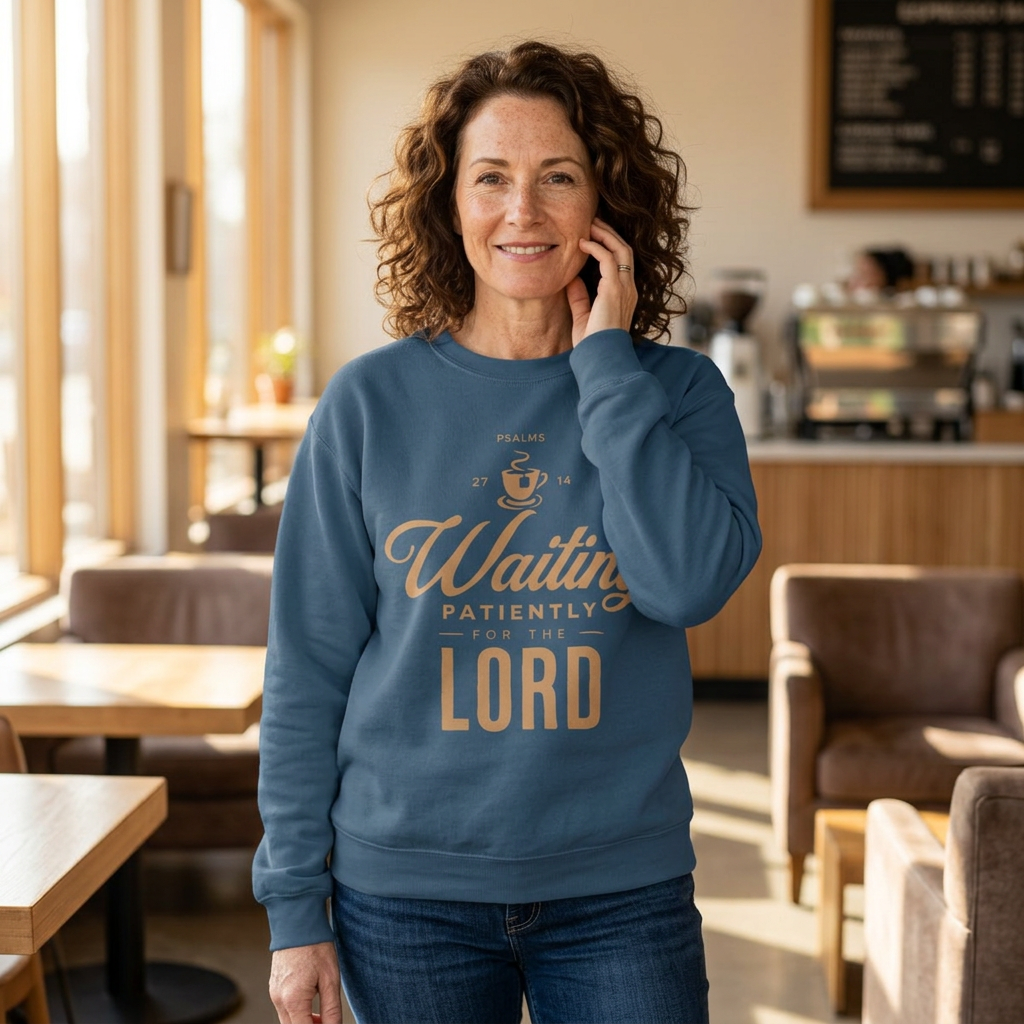Waiting Patiently for the Lord Sweatshirt — Christian Faith Crewneck