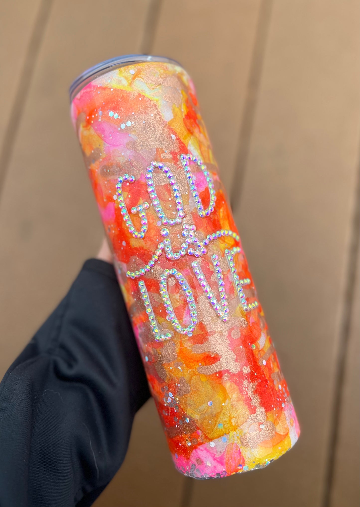 Rhinestone God Is Love 30oz Tumbler With Handle Tumbler 30oz Epoxy Tumblers Scripture Gifts Christian Gifts Bible Verse RhinestoneTumblers Cup with Handle