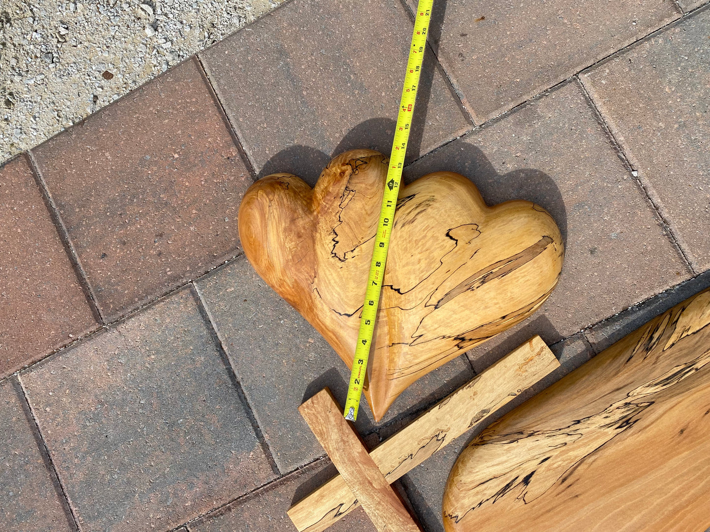 3 piece set SET Large Wedding Two Become One Double 3D Heart Sculpture Anniversaries gift 20th anniversary wooden Art birthday gift Mother’s Day gift Wooden heart