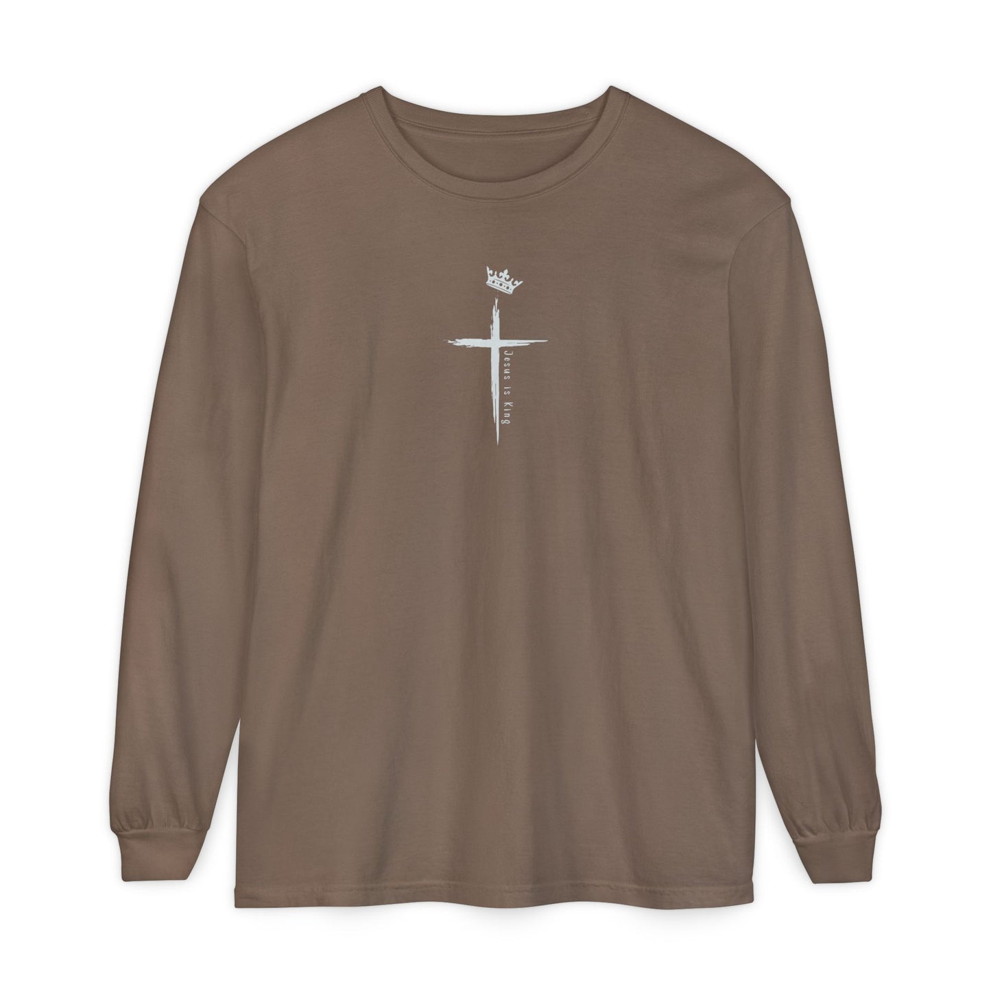 Christian Long Sleeve Tee — "So I Throw Up My Hands and Praise You Again & Again" front & back Print