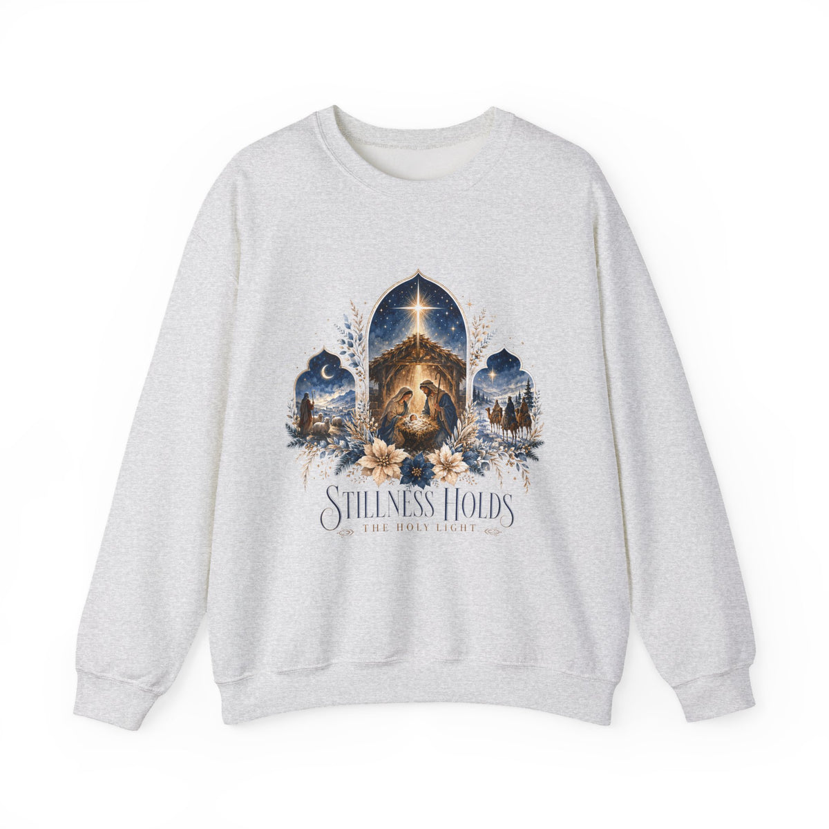 Stillness Holds Inspirational Lion Christian Crewneck Sweatshirt