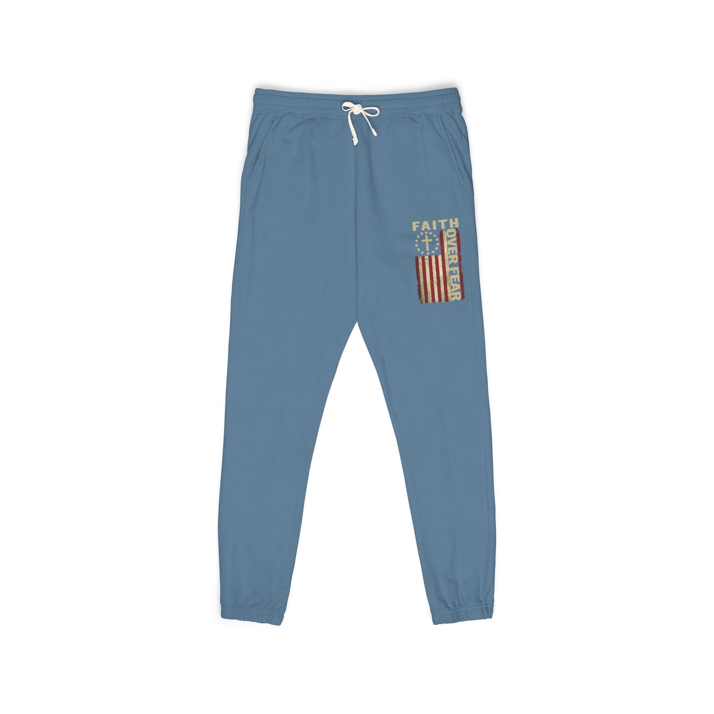 Vintage American Flag Sweatpants — Distressed Patriotic Joggers