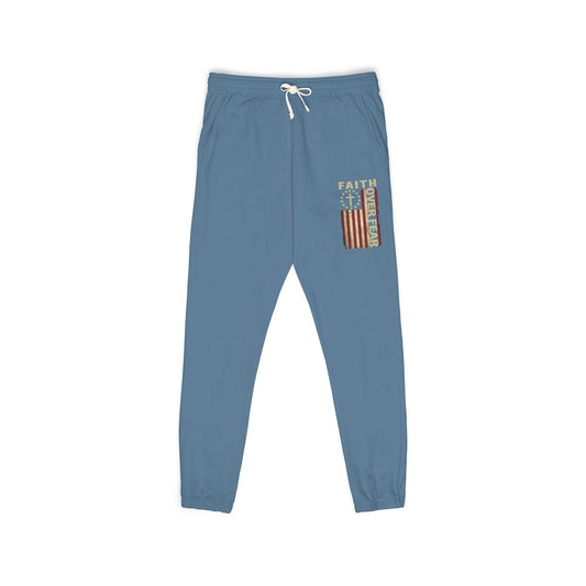 Vintage American Flag Sweatpants — Distressed Patriotic Joggers