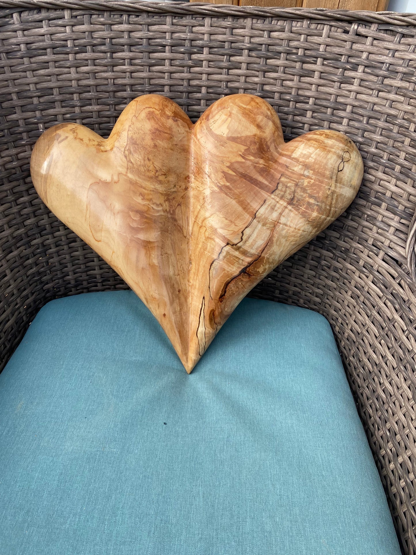 Large Wedding Two Become One Double 3D Heart Sculpture Anniversaries gift 20th anniversary wooden Art birthday gift Mother’s Day gift Wooden heart