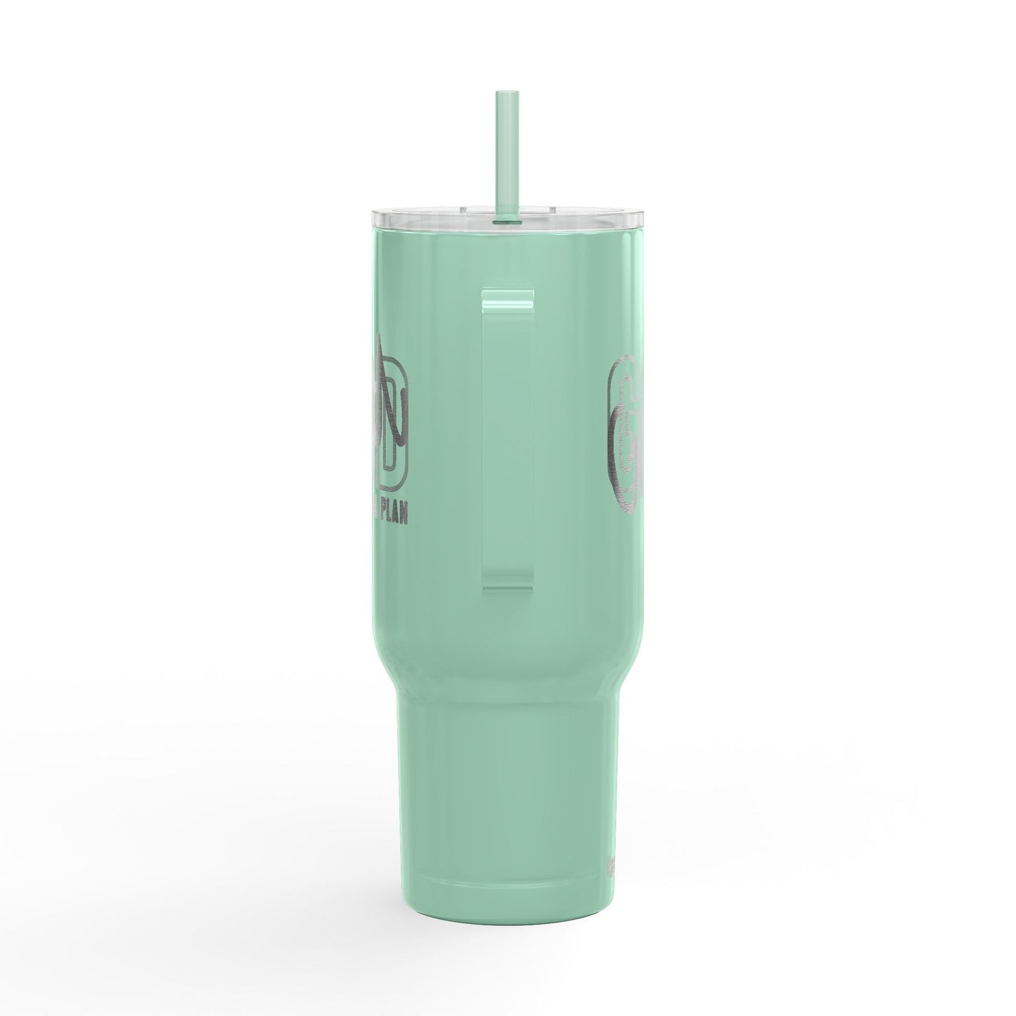 God Has a Plan Engraved 40oz Insulated Tumblers Travel Mug with Lid & Straw
