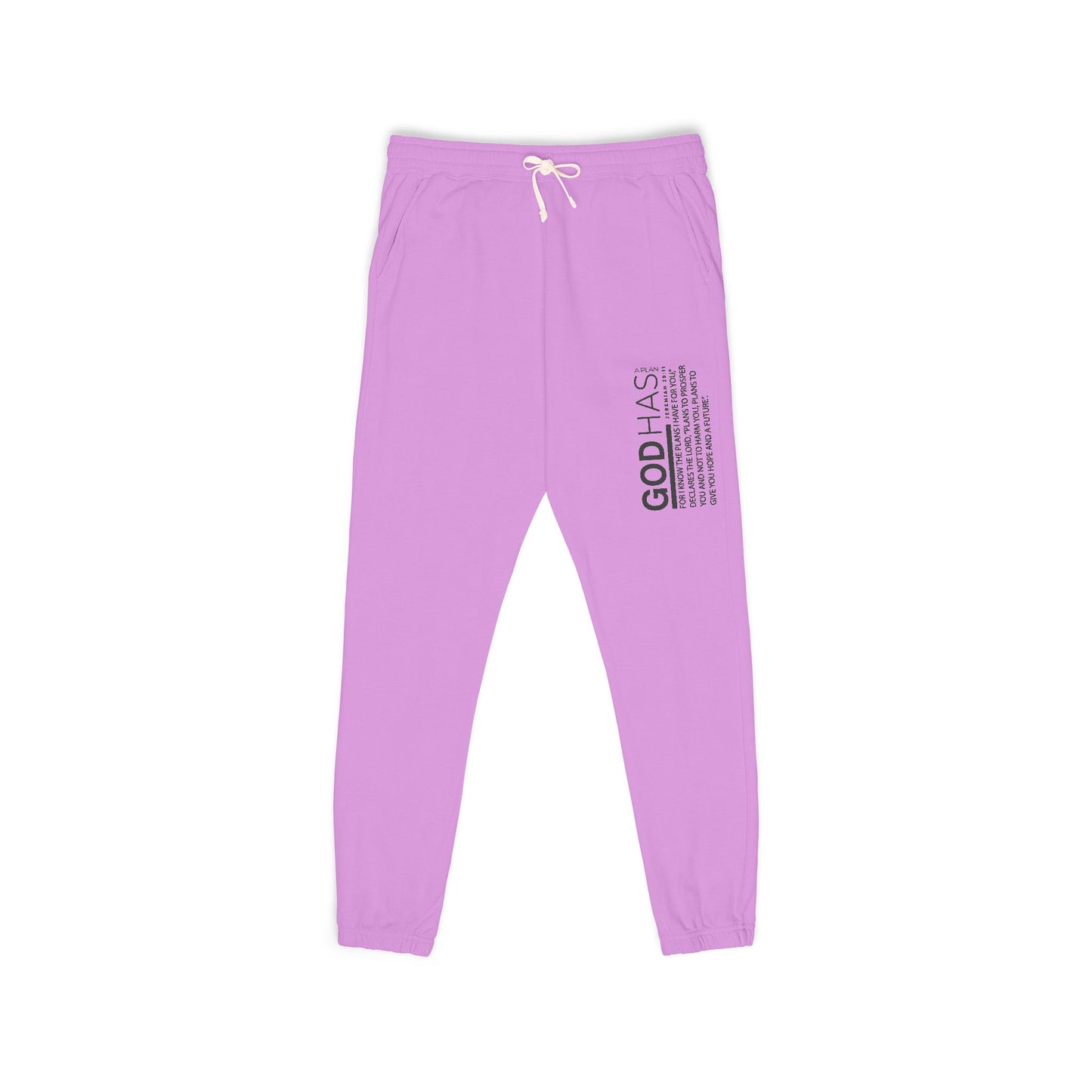 Fleece Sweatpants — 'Good Vibes' Side Script Joggers