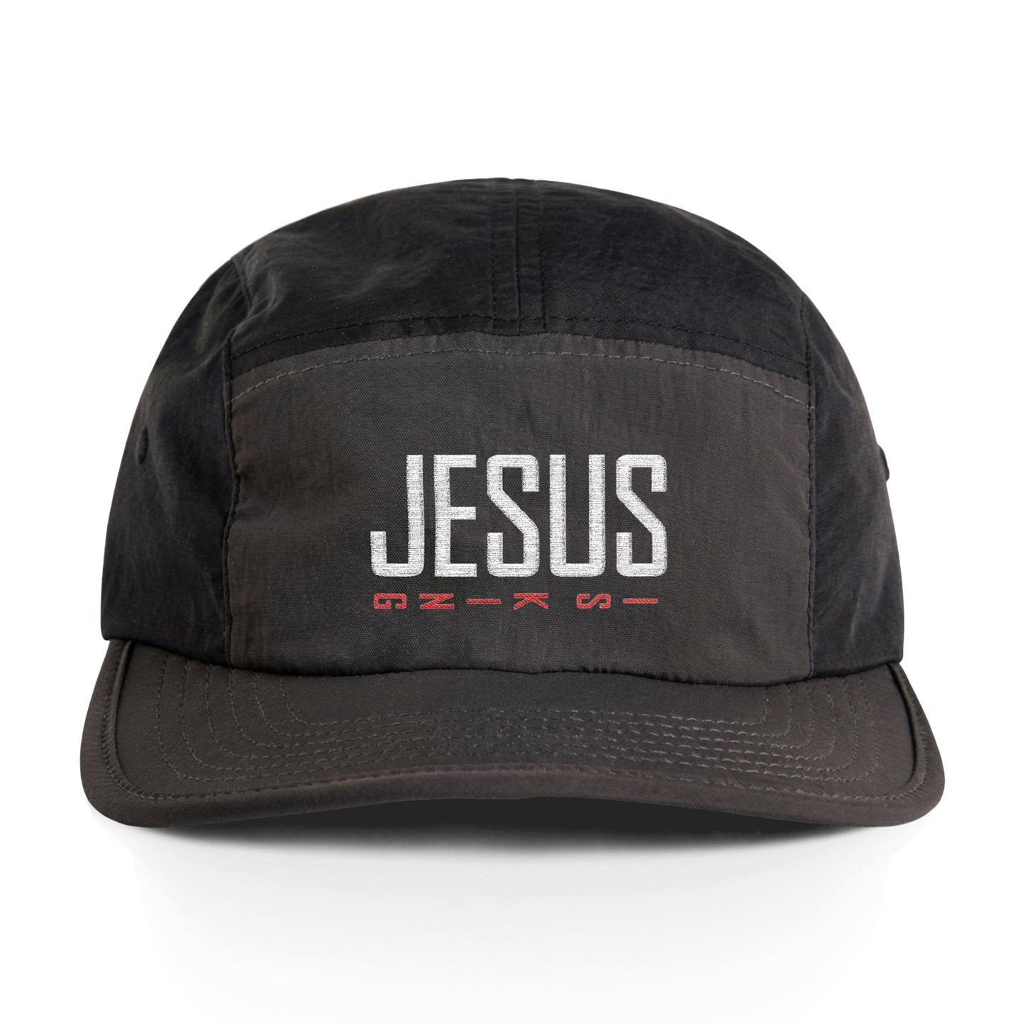 Jesus Embroidered Nylon Cap — Two-Tone Lightweight Faith Dad Hat