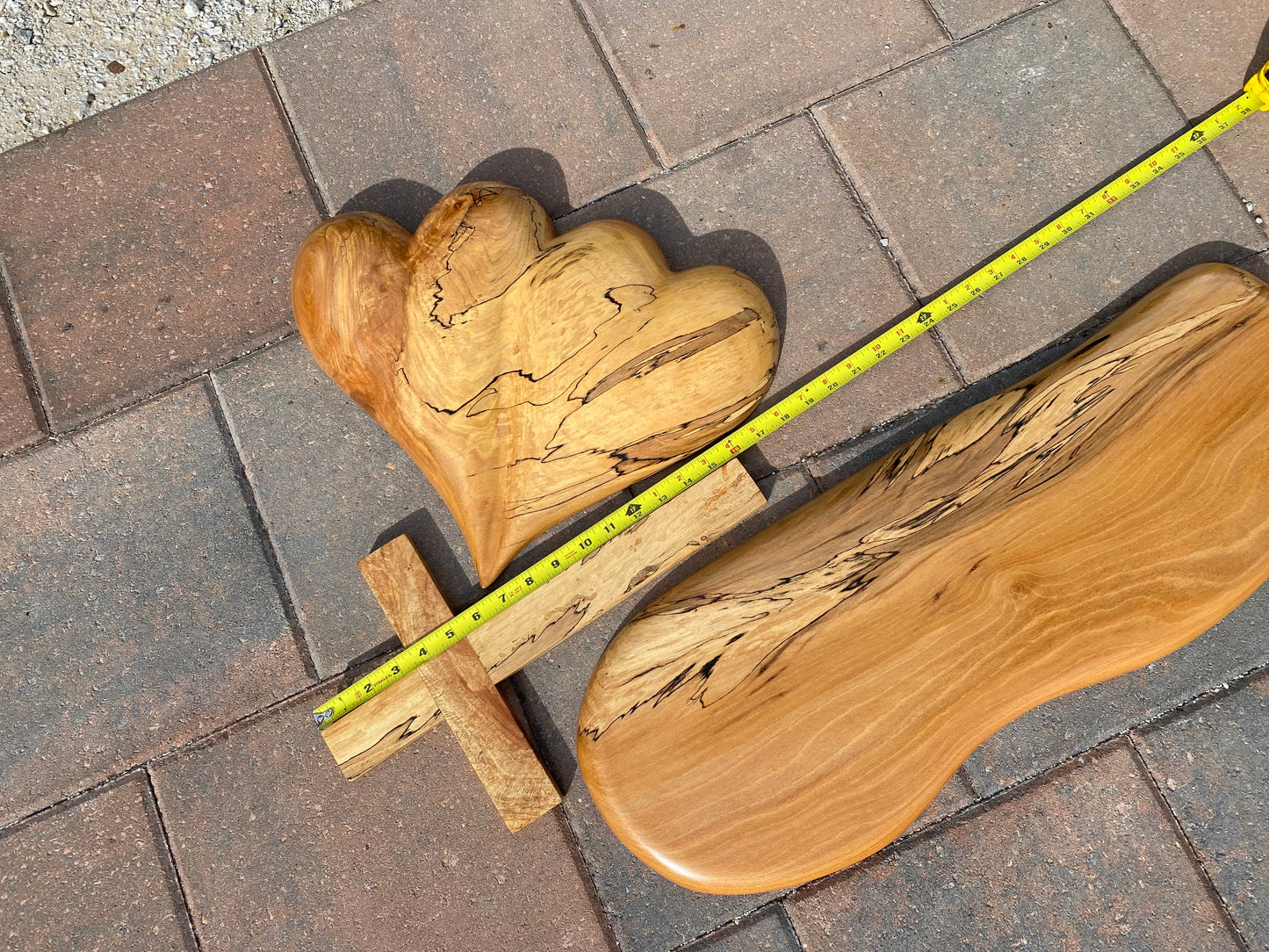 3 piece set SET Large Wedding Two Become One Double 3D Heart Sculpture Anniversaries gift 20th anniversary wooden Art birthday gift Mother’s Day gift Wooden heart