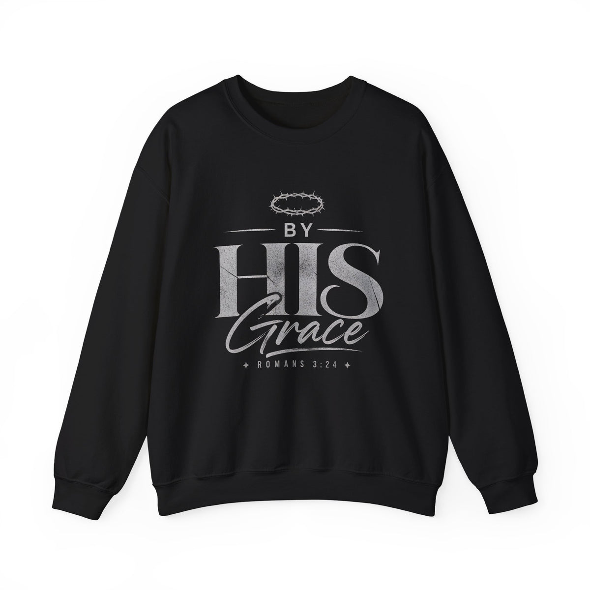 By His Grace Christian Sweatshirt – Faith-Based Inspirational Crewneck