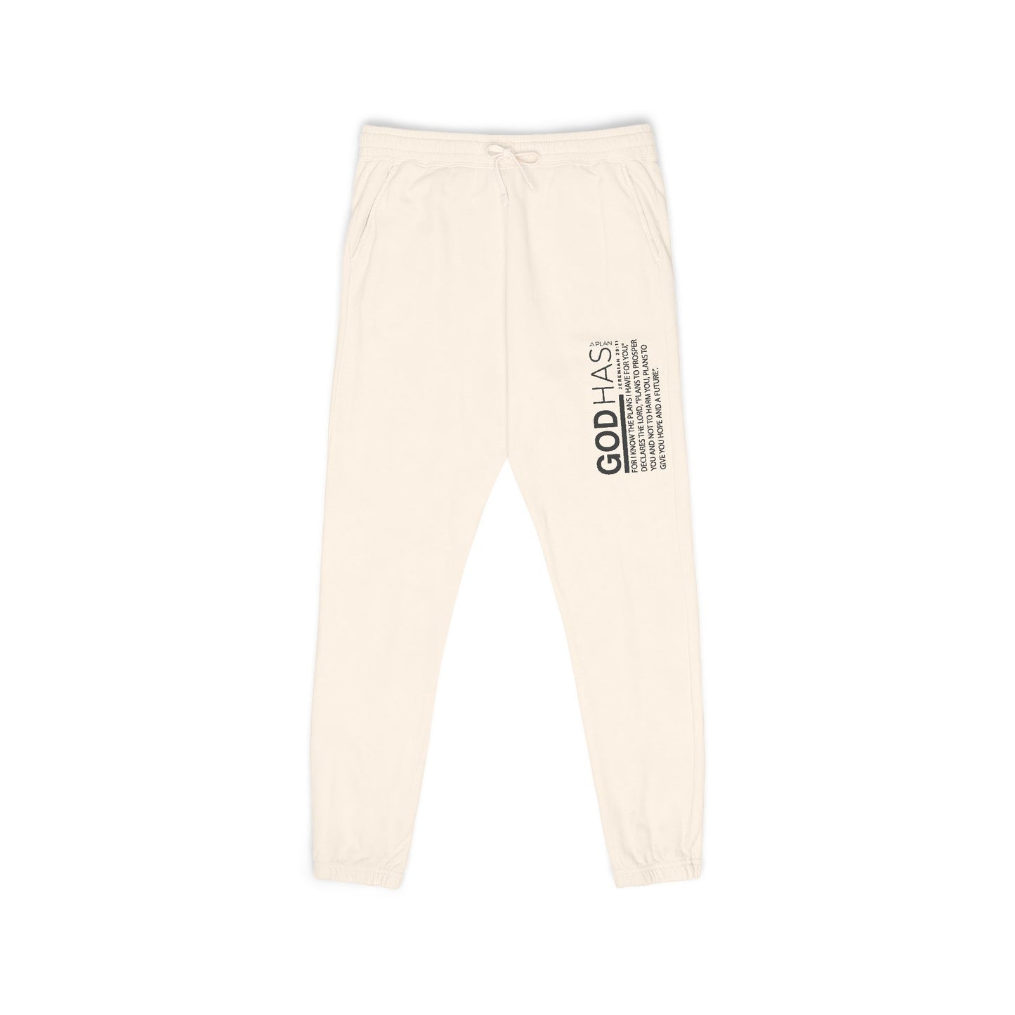 Fleece Sweatpants — 'Good Vibes' Side Script Joggers