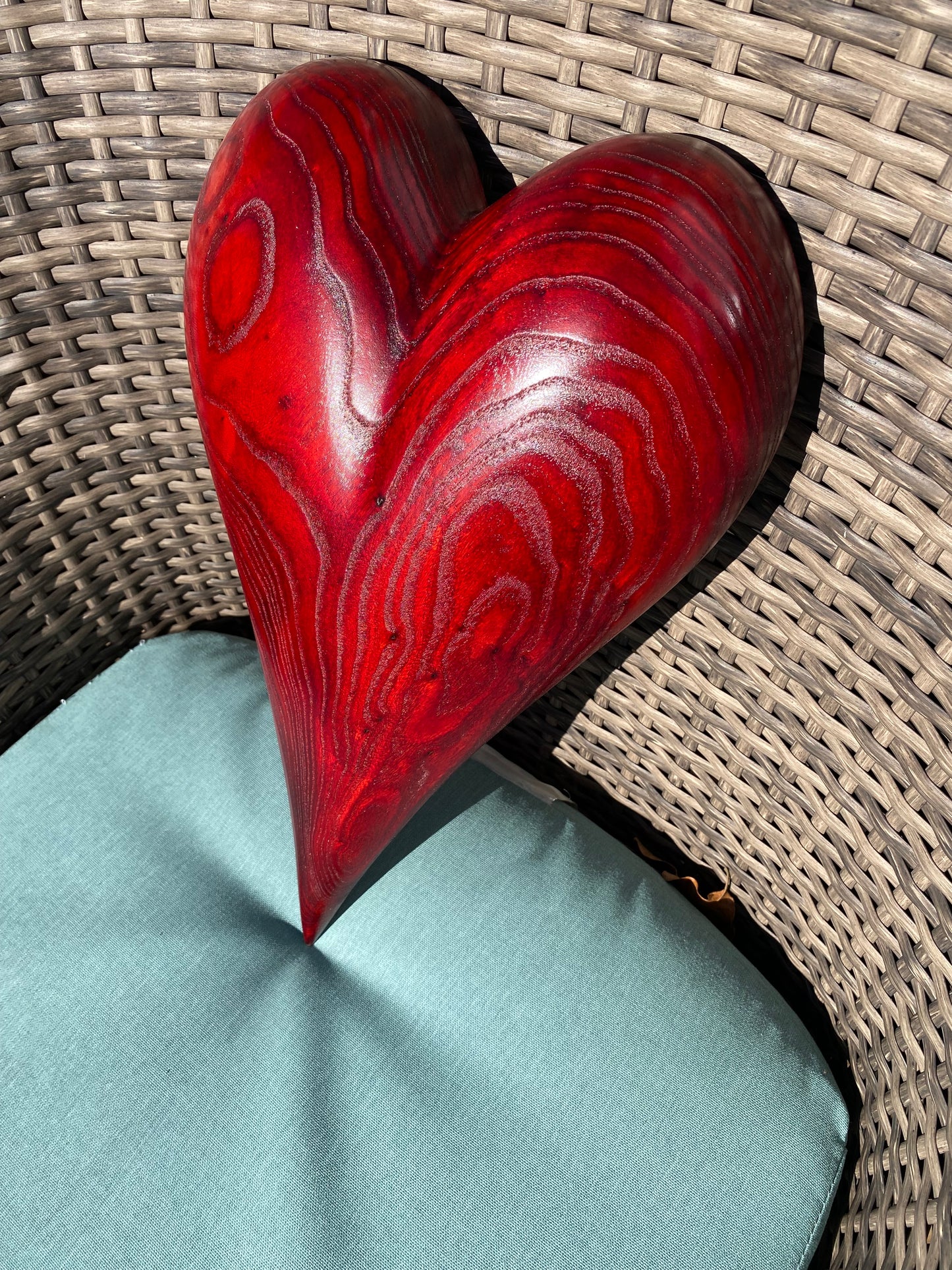Red 3D Heart Sculpture Anniversaries gift 20th anniversary wooden Art birthday gift Mother’s Day gift Wooden heart Father’s Day home decor wood sculptures