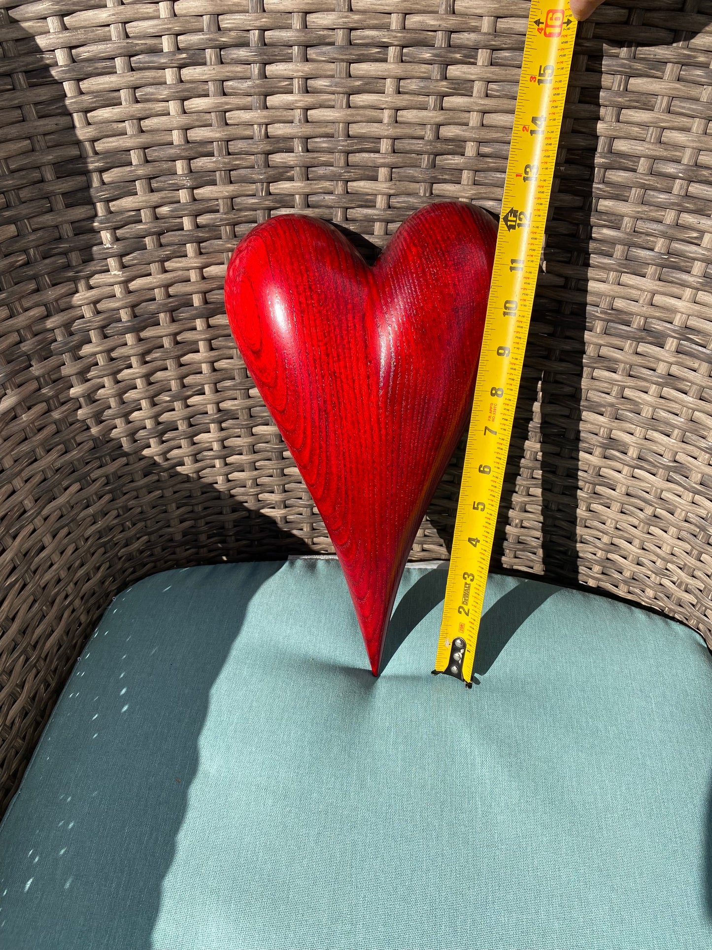 Red 3D Heart Sculpture Anniversaries gift 20th anniversary wooden Art birthday gift Mother’s Day gift Wooden heart