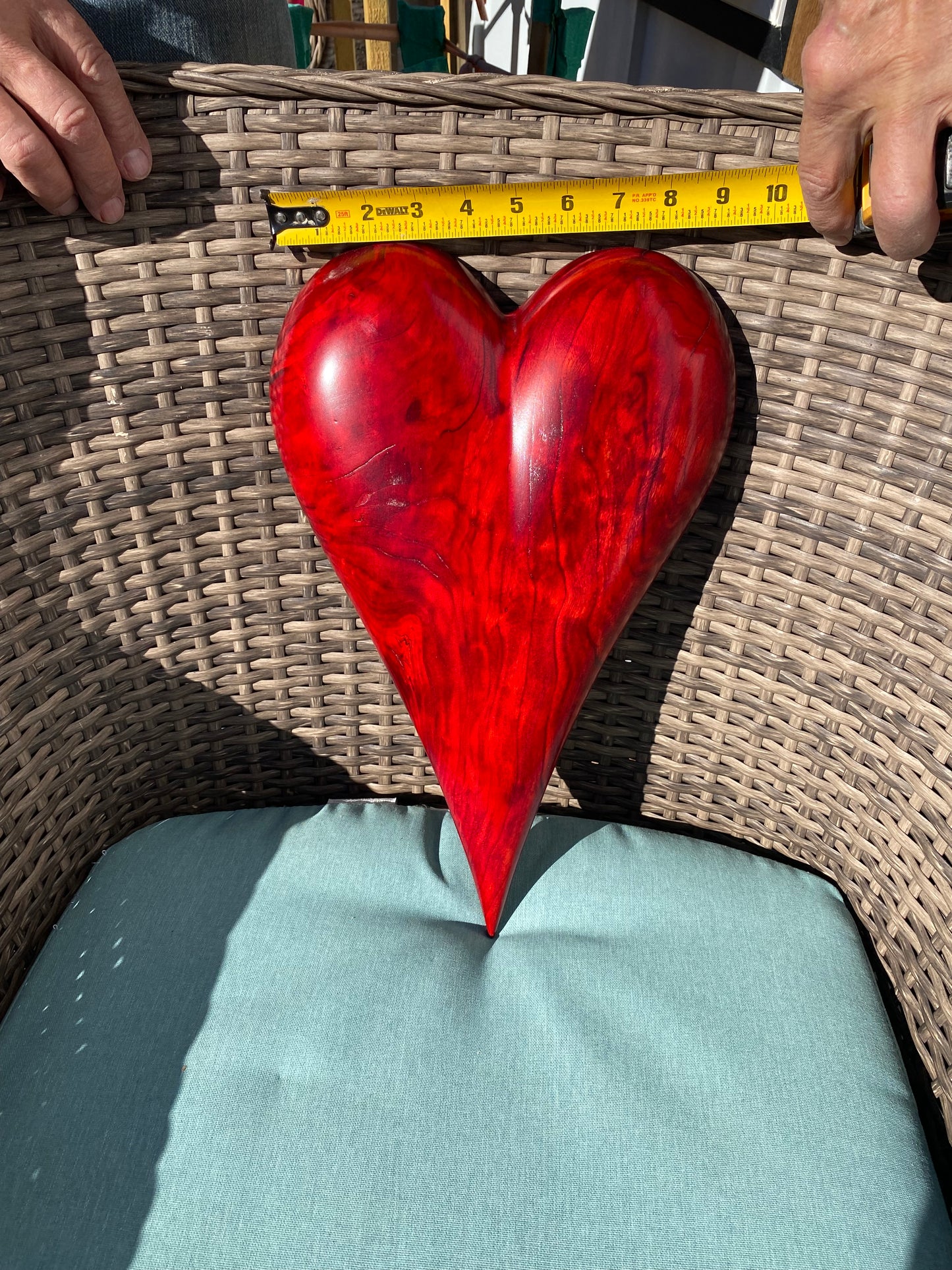 Red 3D Heart Sculpture Anniversaries gift 20th anniversary wooden Art birthday gift Mother’s Day gift Wooden heart Father’s Day home decor wood sculptures