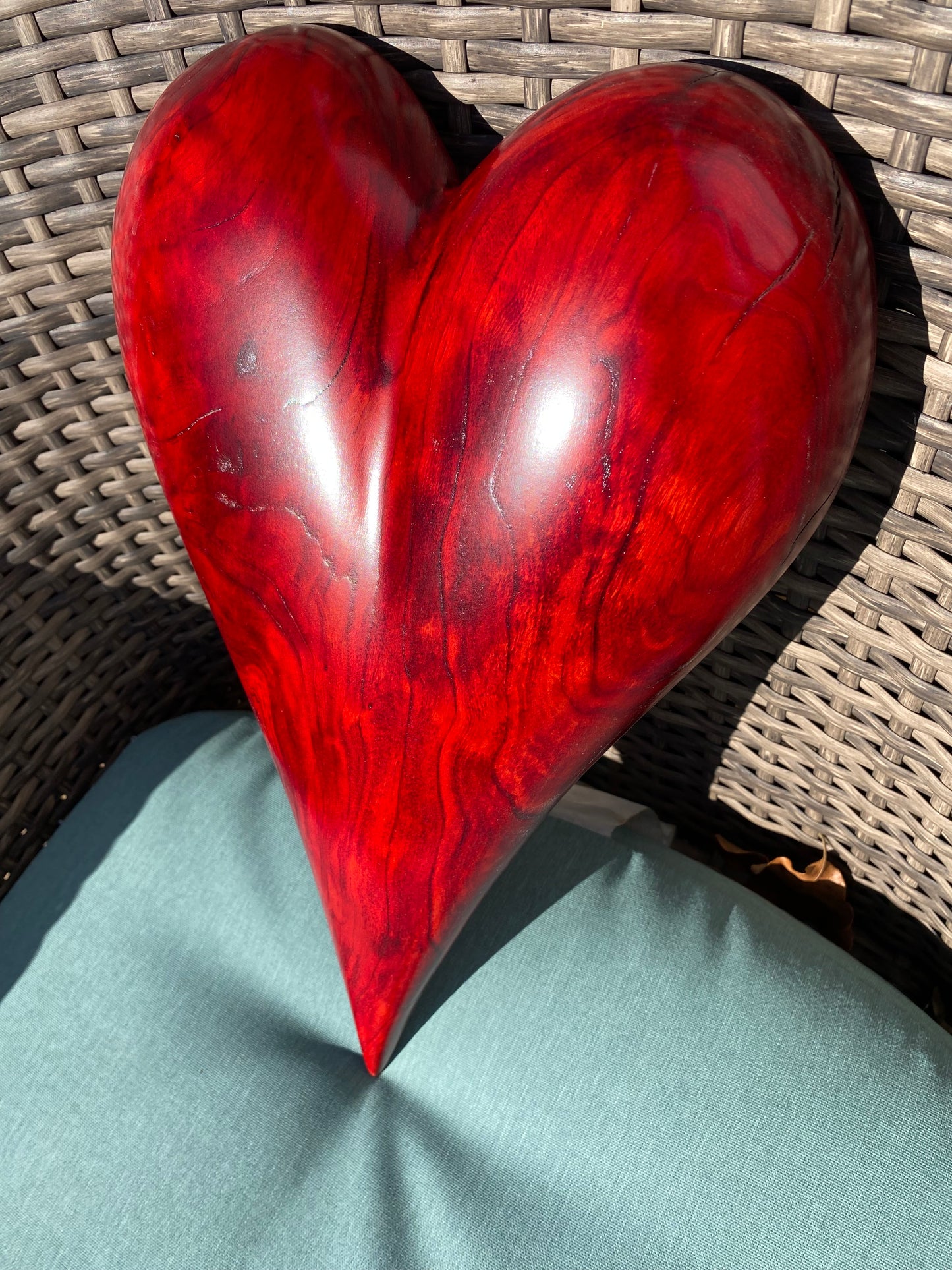 Red 3D Heart Sculpture Anniversaries gift 20th anniversary wooden Art birthday gift Mother’s Day gift Wooden heart Father’s Day home decor wood sculptures