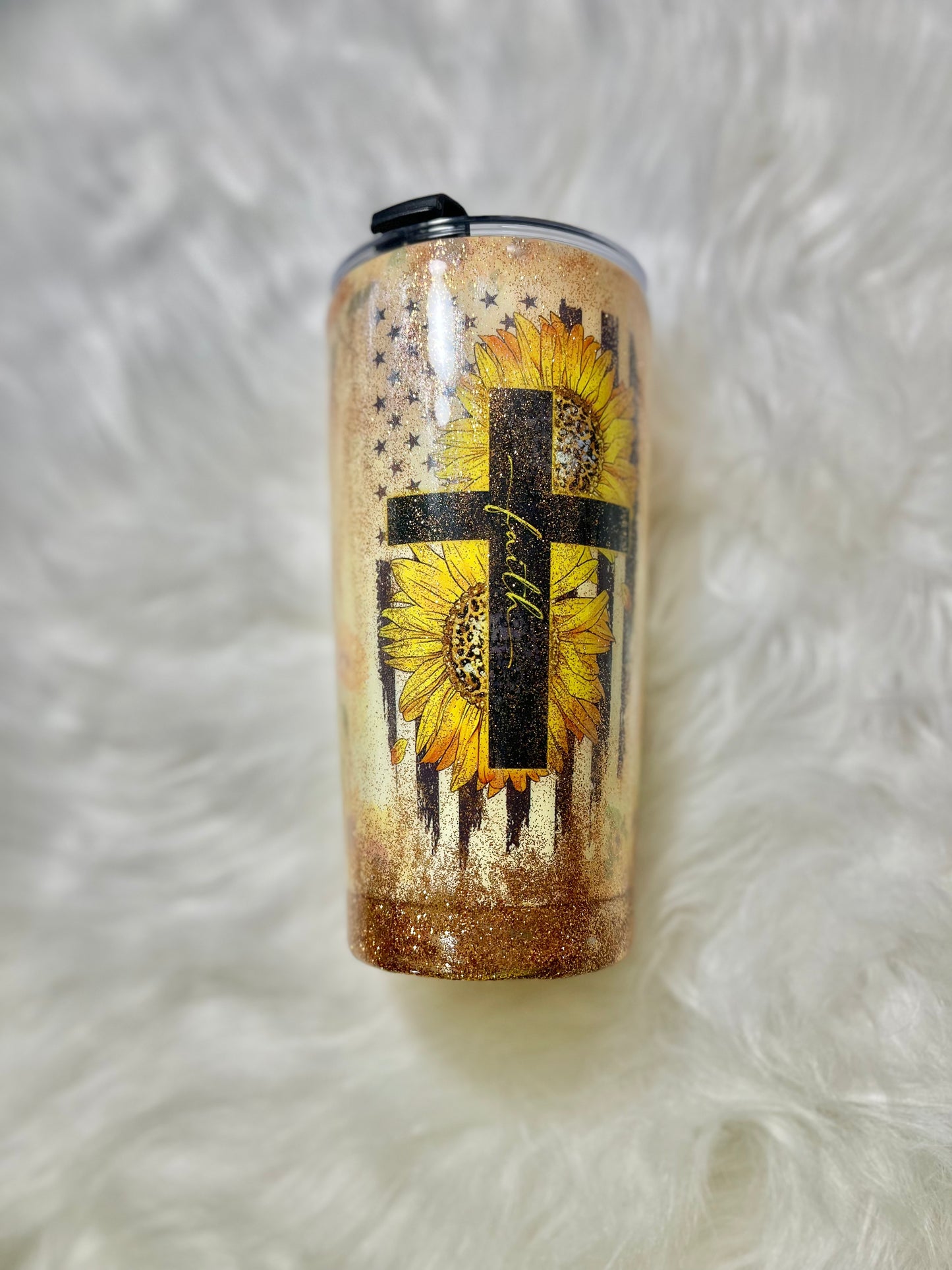 Affirmation Scripture Sunflower Cross