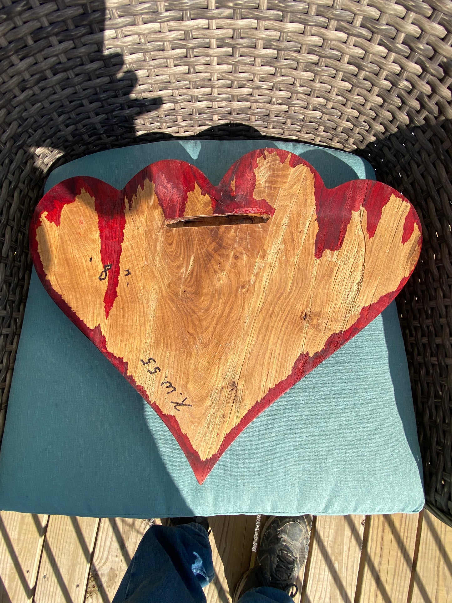Large Red Wedding Two Become One Double 3D Heart Sculpture Anniversaries gift 20th anniversary wooden Art birthday gift Mother’s Day gift Wooden heart