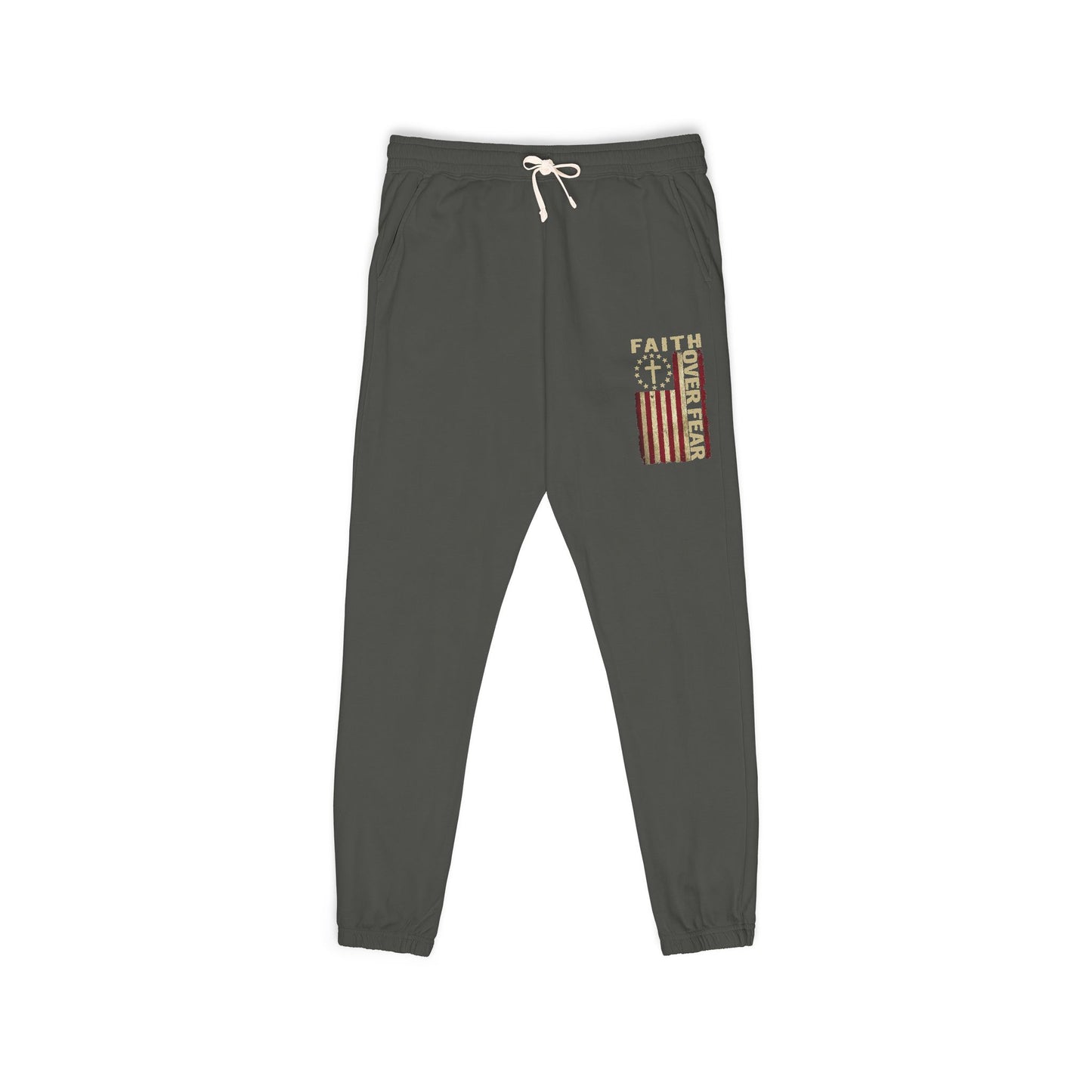 Vintage American Flag Sweatpants — Distressed Patriotic Joggers