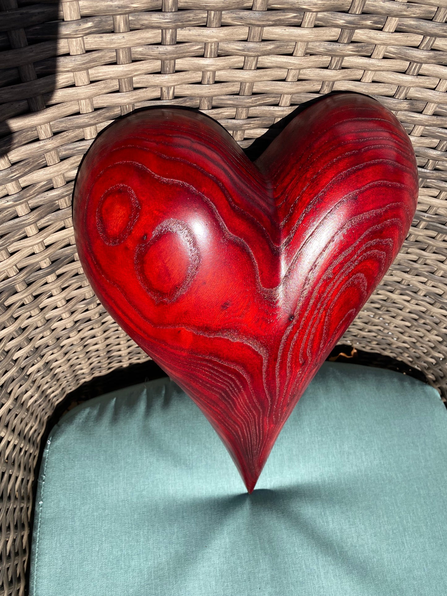 Red 3D Heart Sculpture Anniversaries gift 20th anniversary wooden Art birthday gift Mother’s Day gift Wooden heart Father’s Day home decor wood sculptures