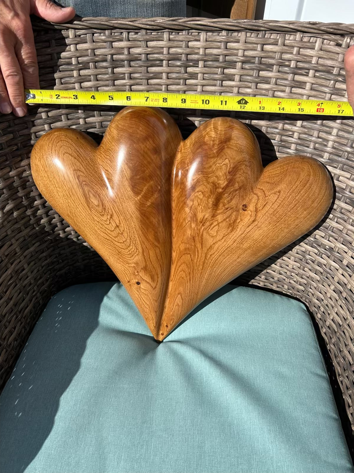 Large Wedding Two Become One Double 3D Heart Sculpture Anniversaries gift 20th anniversary wooden Art birthday gift Mother’s Day gift Wooden heart