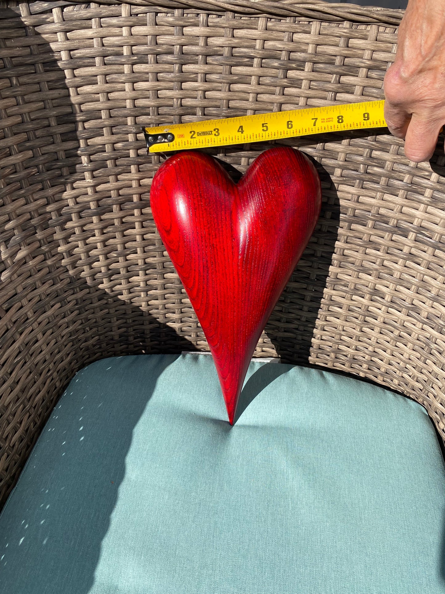 Red 3D Heart Sculpture Anniversaries gift 20th anniversary wooden Art birthday gift Mother’s Day gift Wooden heart