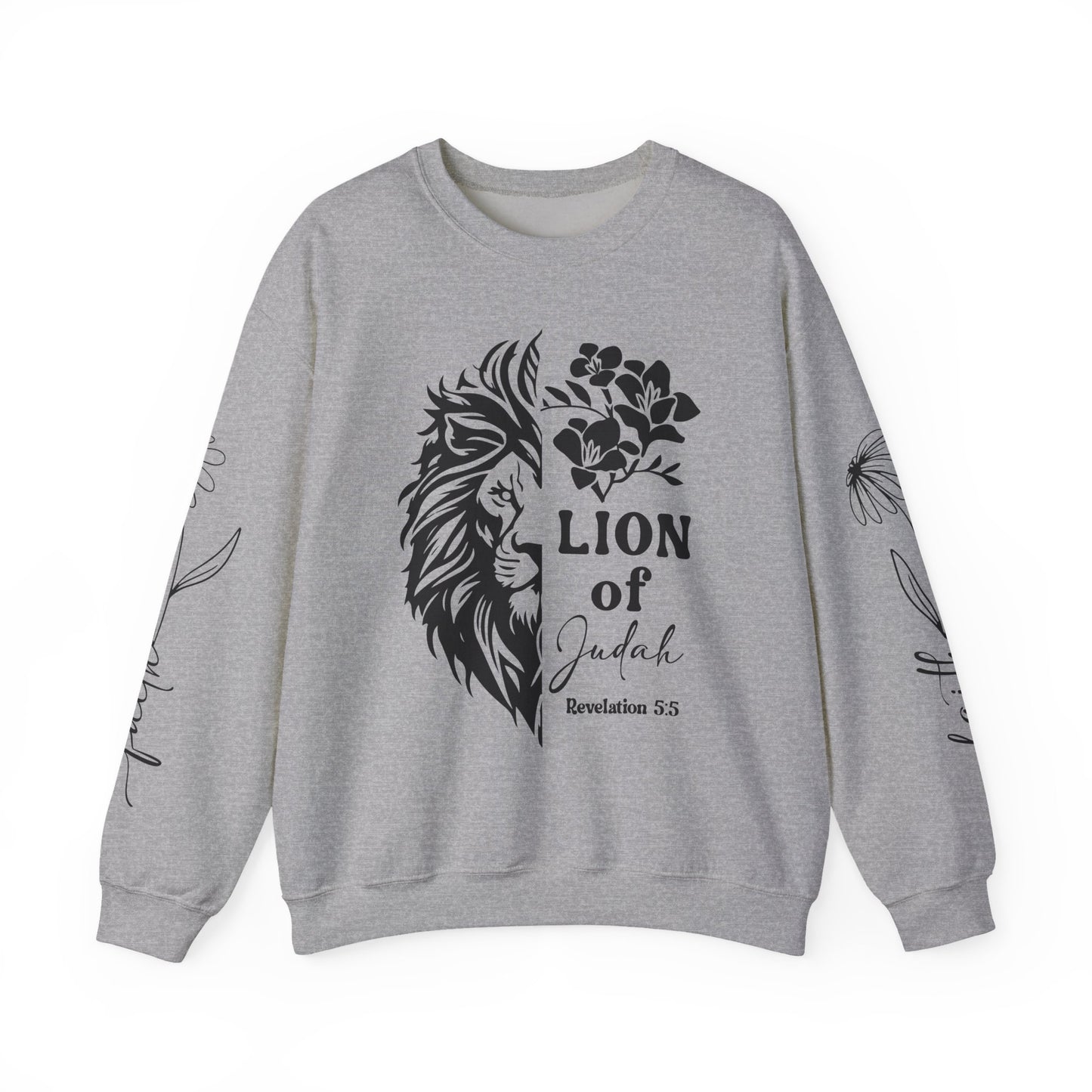 Lion of Judah Sweatshirt – Jesus Reigns Christian Crewneck