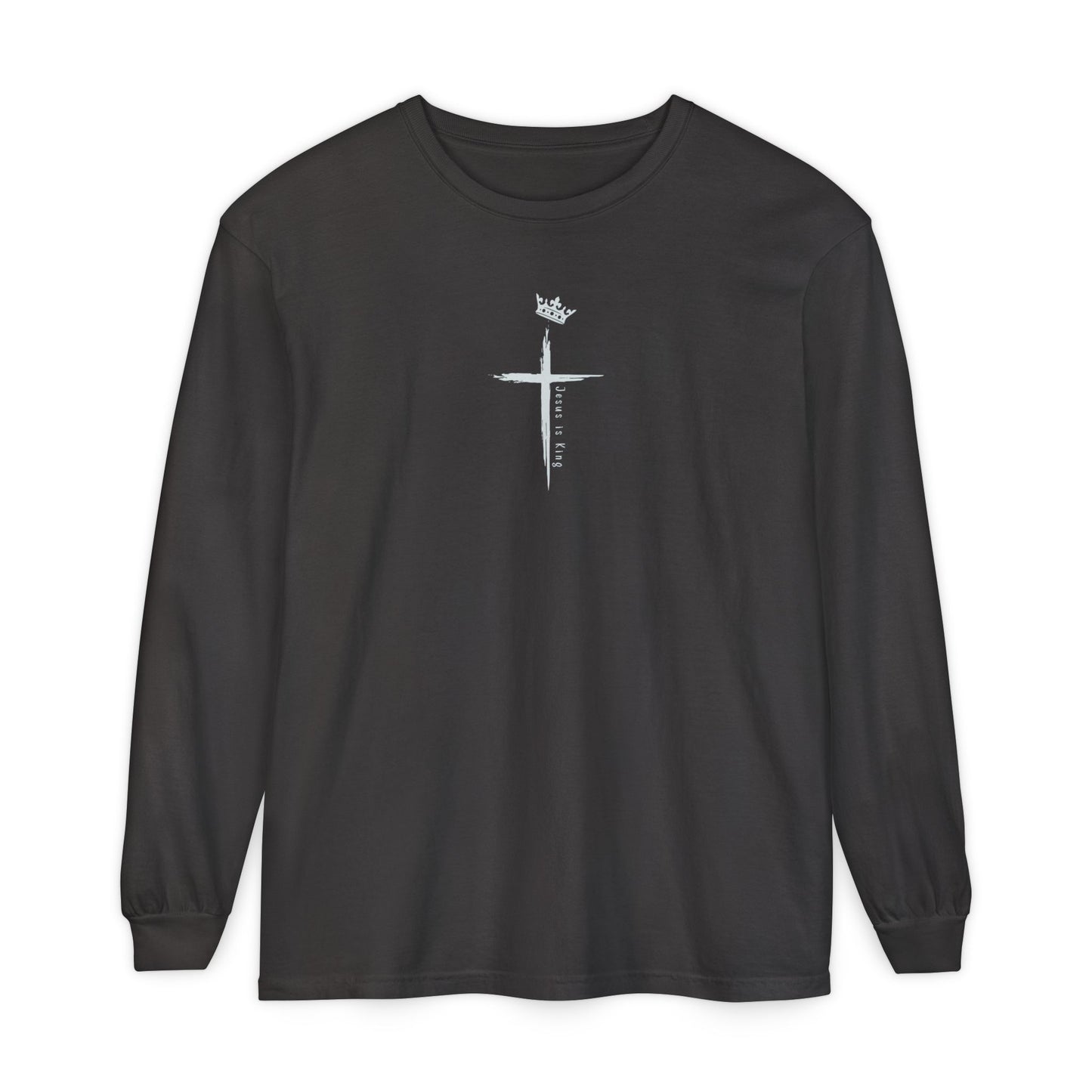 Christian Long Sleeve Tee — "So I Throw Up My Hands and Praise You Again & Again" front & back Print