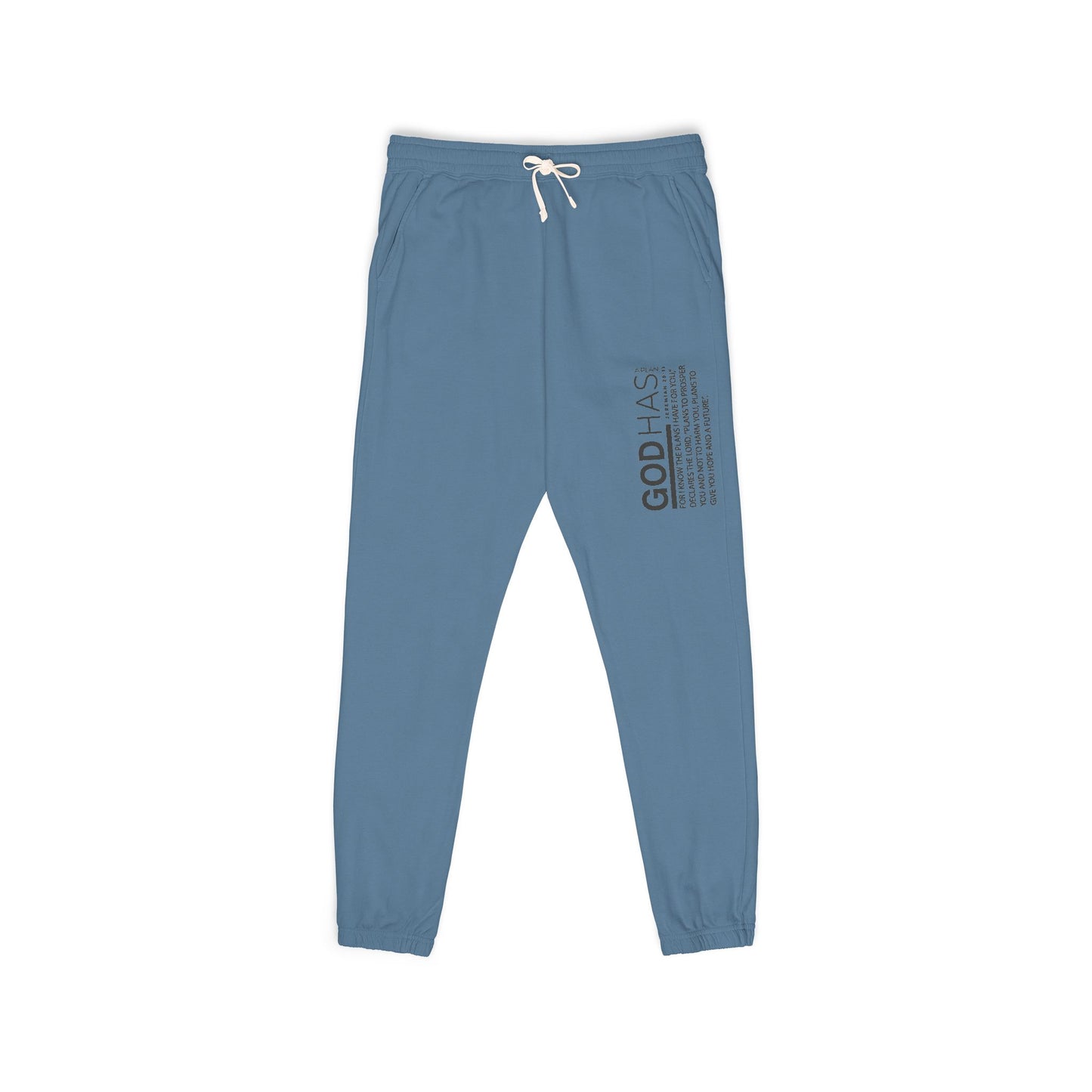 Fleece Sweatpants — 'Good Vibes' Side Script Joggers