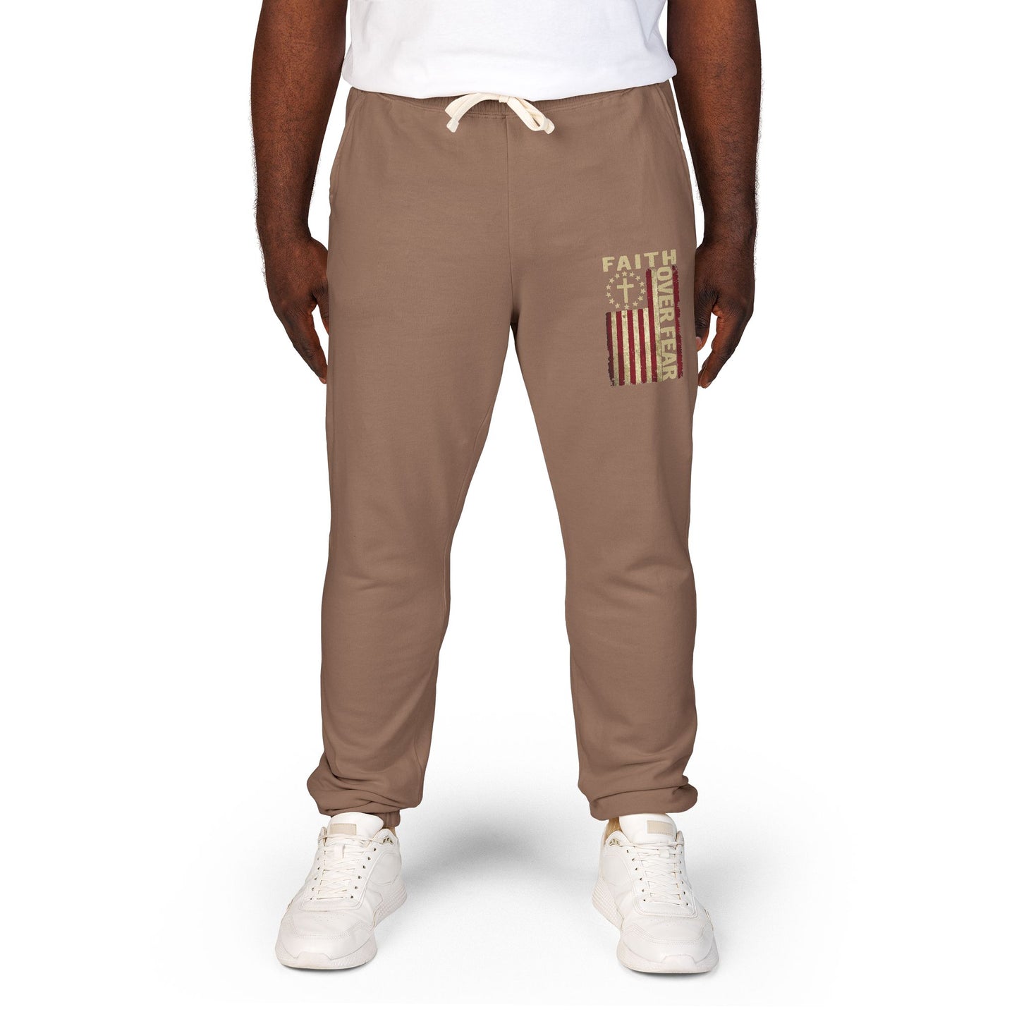 Vintage American Flag Sweatpants — Distressed Patriotic Joggers