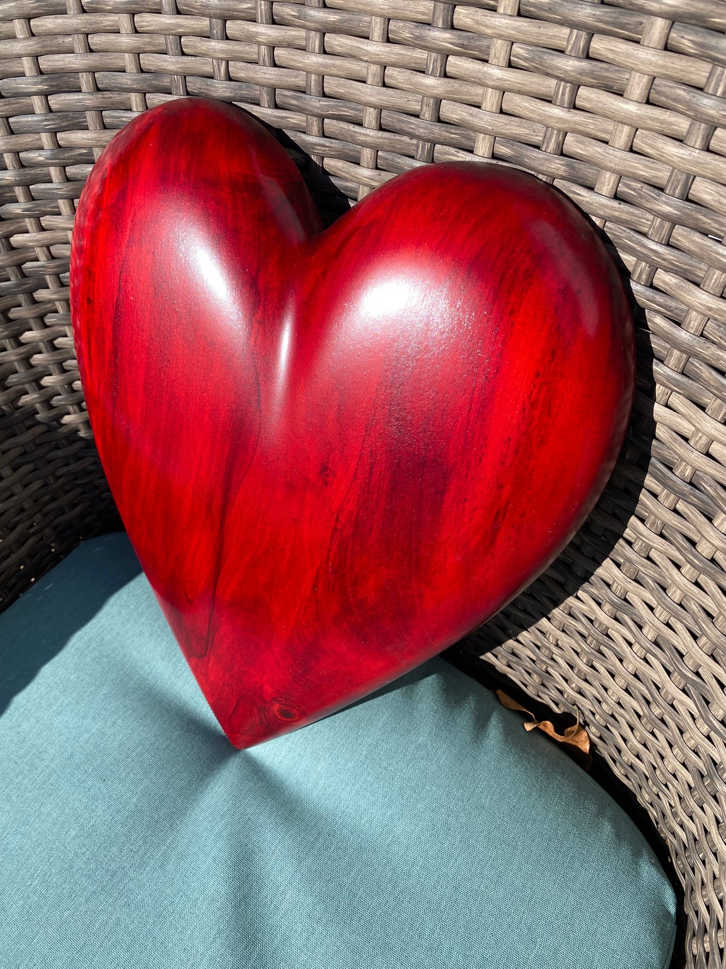 Red 3D Heart Sculpture Anniversaries gift 20th anniversary wooden Art birthday gift Mother’s Day gift Wooden heart Father’s Day home decor wood sculptures
