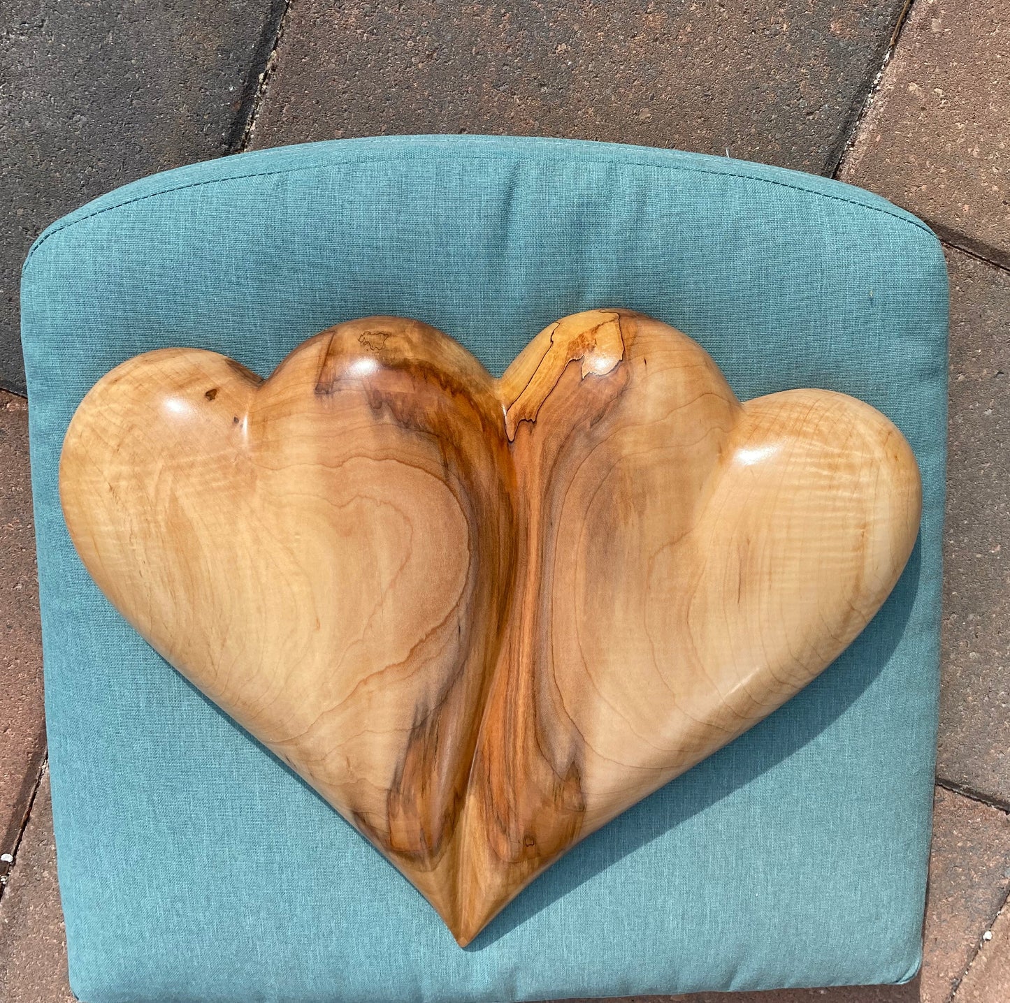 Large Wedding Two Become One Double 3D Heart Sculpture Anniversaries gift 20th anniversary wooden Art birthday gift Mother’s Day gift Wooden heart