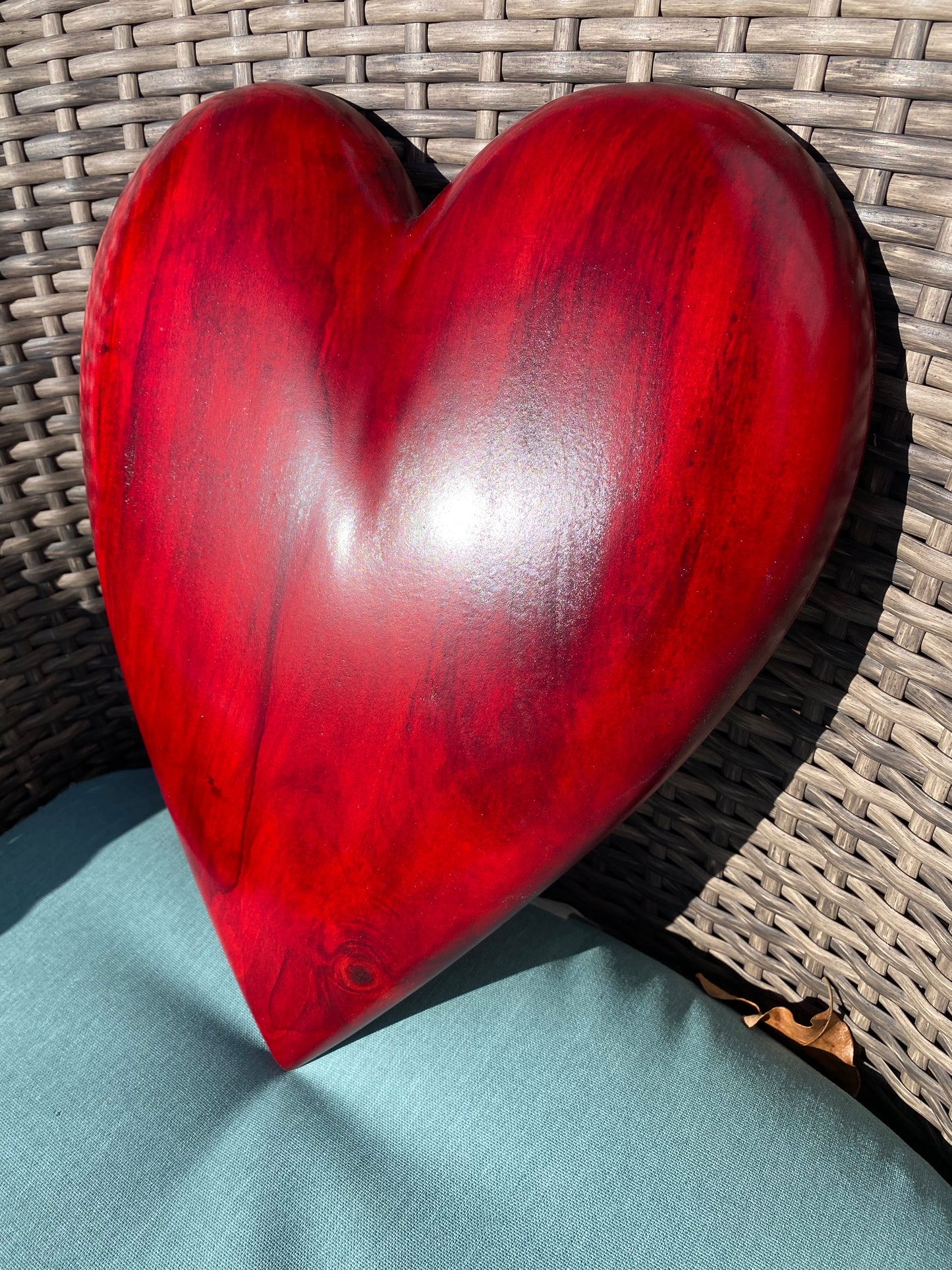 Red 3D Heart Sculpture Anniversaries gift 20th anniversary wooden Art birthday gift Mother’s Day gift Wooden heart Father’s Day home decor wood sculptures