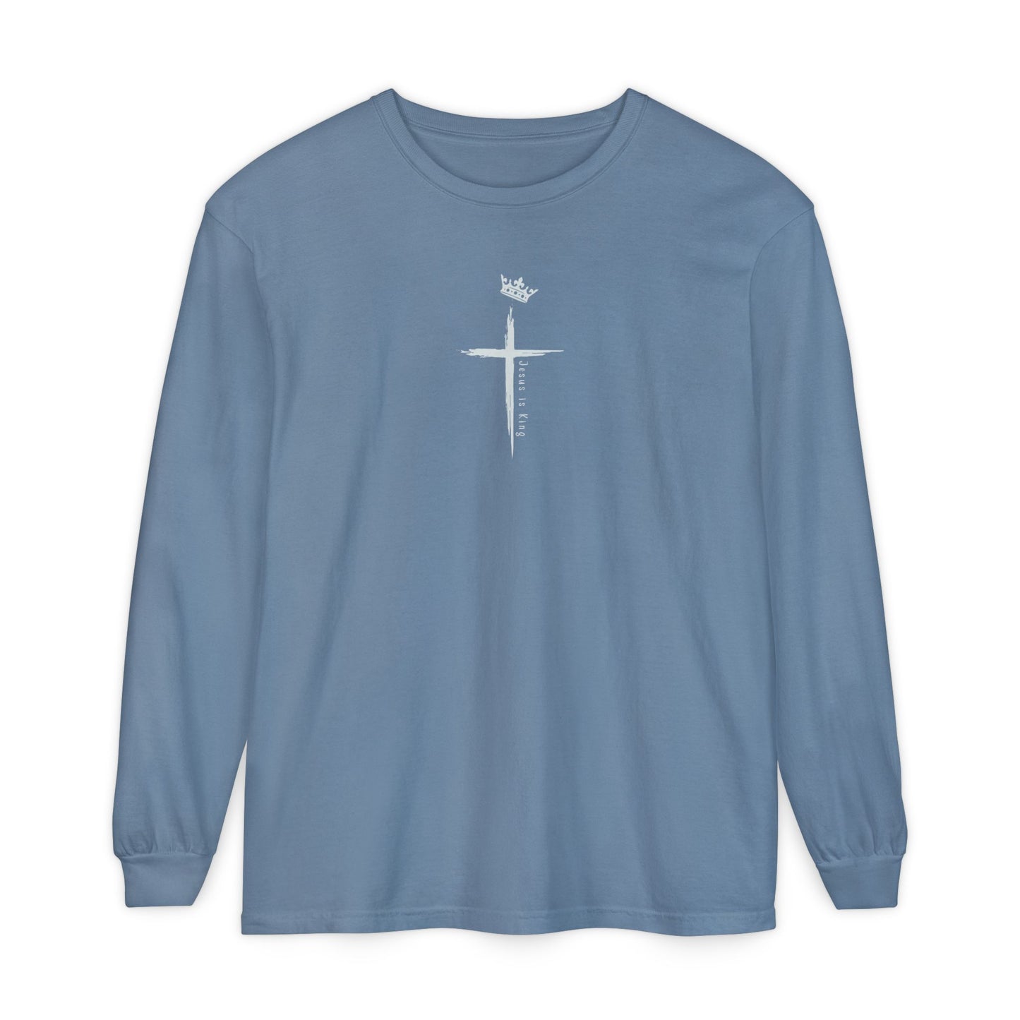 Christian Long Sleeve Tee — "So I Throw Up My Hands and Praise You Again & Again" front & back Print