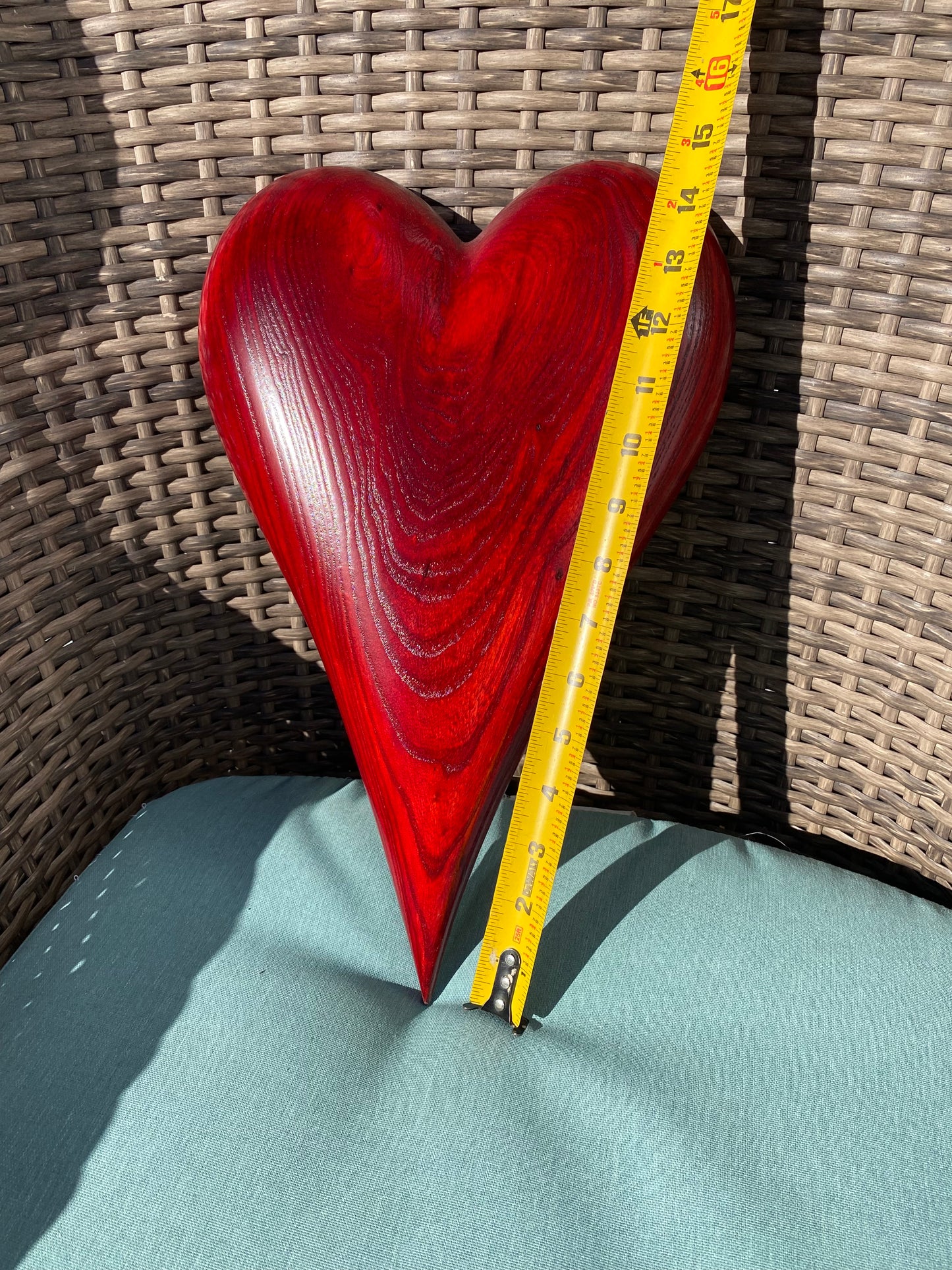 Red 3D Heart Sculpture Anniversaries gift 20th anniversary wooden Art birthday gift Mother’s Day gift Wooden heart Father’s Day home decor wood sculptures