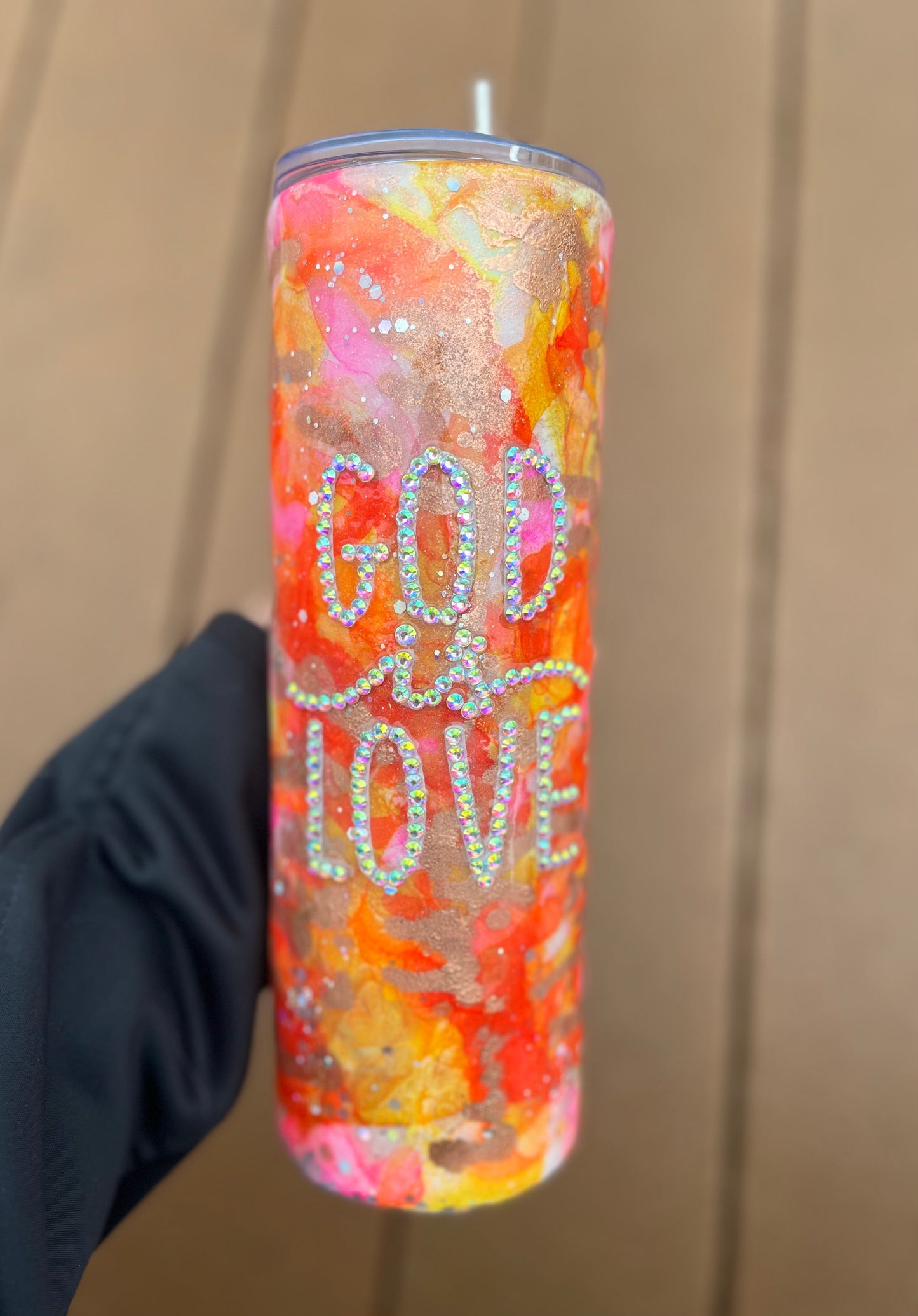 Rhinestone God Is Love 30oz Tumbler With Handle Tumbler 30oz Epoxy Tumblers Scripture Gifts Christian Gifts Bible Verse RhinestoneTumblers Cup with Handle