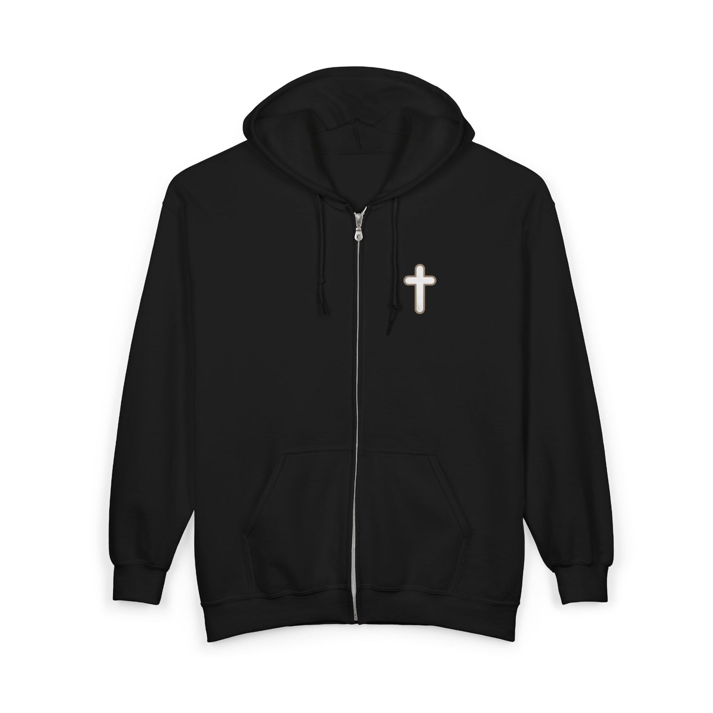 God Has Cross Full‑Zip Hoodie — Faith-Based Christian Zip-Up Sweatshirt