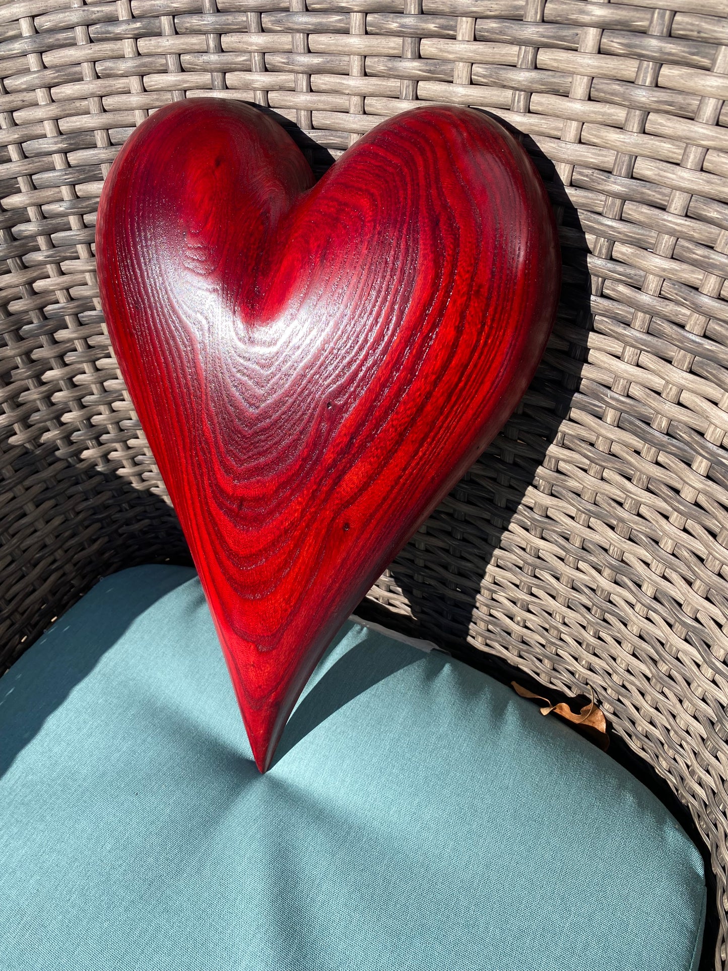 Red 3D Heart Sculpture Anniversaries gift 20th anniversary wooden Art birthday gift Mother’s Day gift Wooden heart Father’s Day home decor wood sculptures