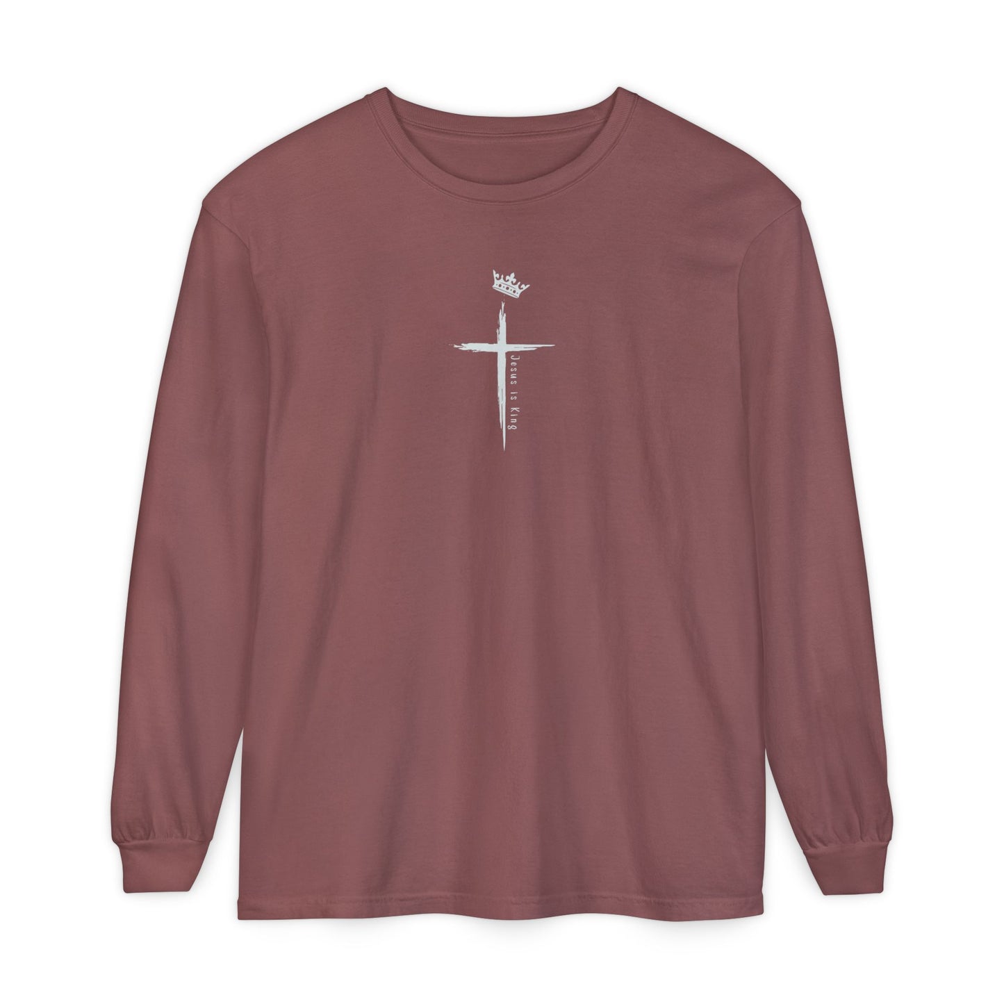 Christian Long Sleeve Tee — "So I Throw Up My Hands and Praise You Again & Again" front & back Print