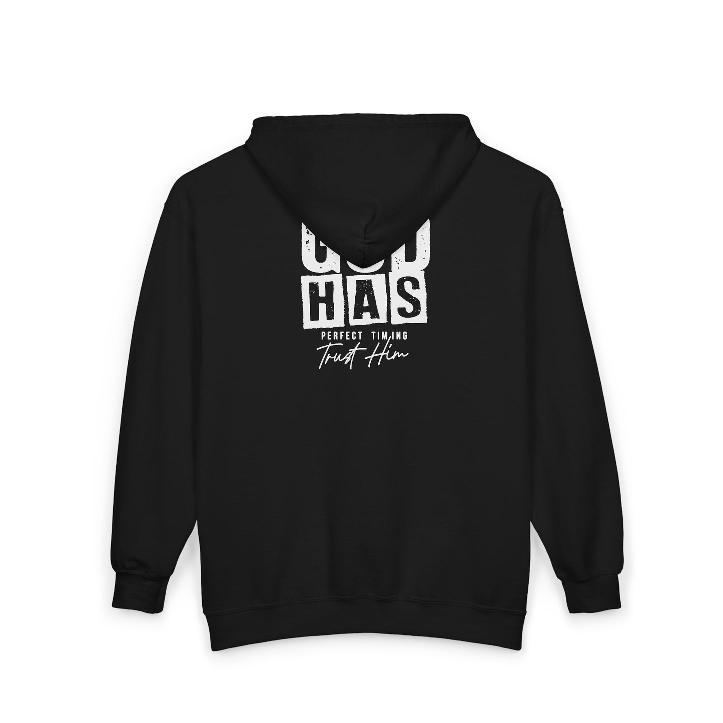 God Has Cross Full‑Zip Hoodie — Faith-Based Christian Zip-Up Sweatshirt