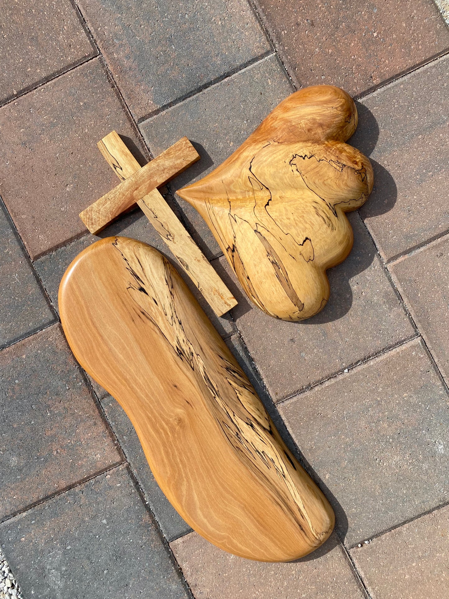 3 piece set SET Large Wedding Two Become One Double 3D Heart Sculpture Anniversaries gift 20th anniversary wooden Art birthday gift Mother’s Day gift Wooden heart