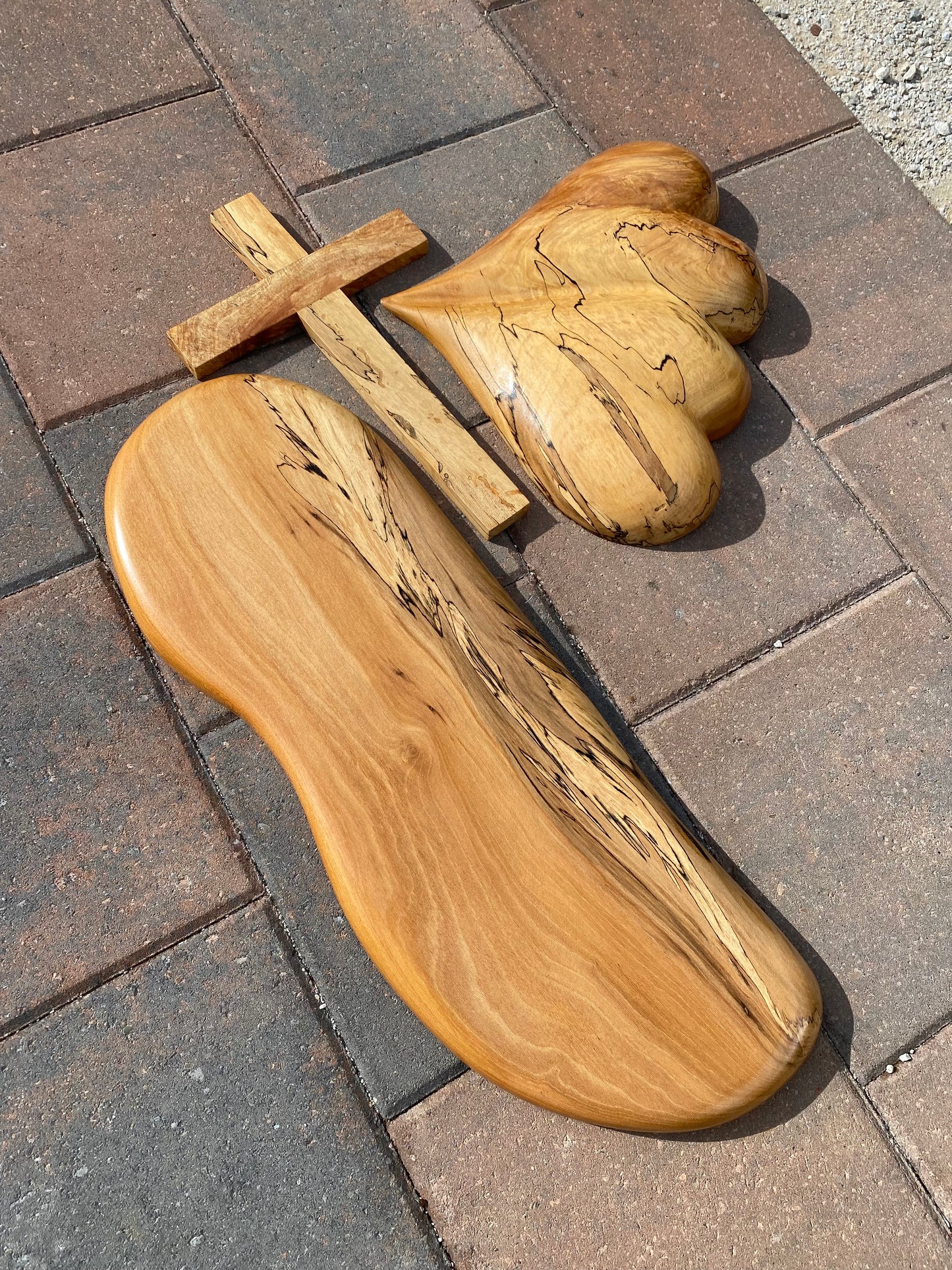 3 piece set SET Large Wedding Two Become One Double 3D Heart Sculpture Anniversaries gift 20th anniversary wooden Art birthday gift Mother’s Day gift Wooden heart