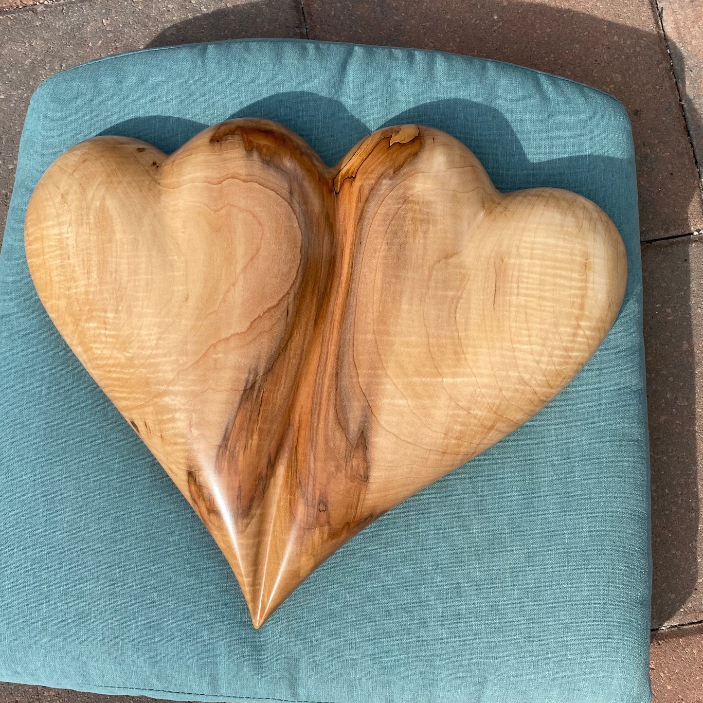 Large Wedding Two Become One Double 3D Heart Sculpture Anniversaries gift 20th anniversary wooden Art birthday gift Mother’s Day gift Wooden heart