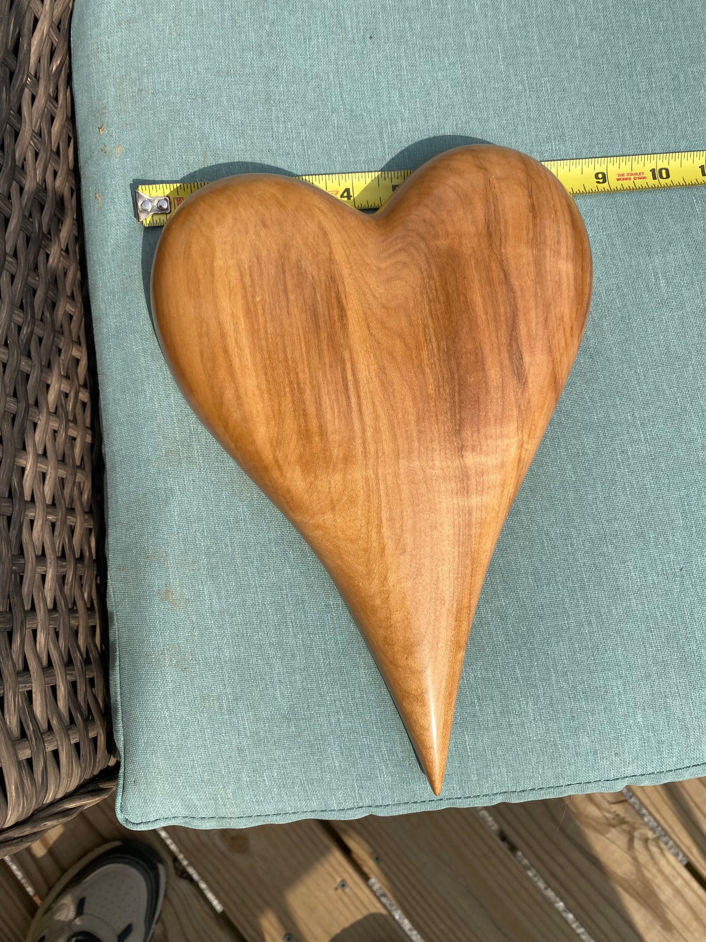 3D art Large Hand Carved Wooden Heart Wall Decor – 3D Rustic Wood Heart Sculpture – Anniversary / Wedding Gift – Handmade Natural Wood Art
