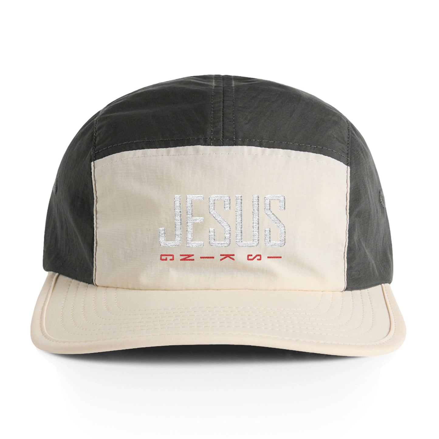 Jesus Embroidered Nylon Cap — Two-Tone Lightweight Faith Dad Hat