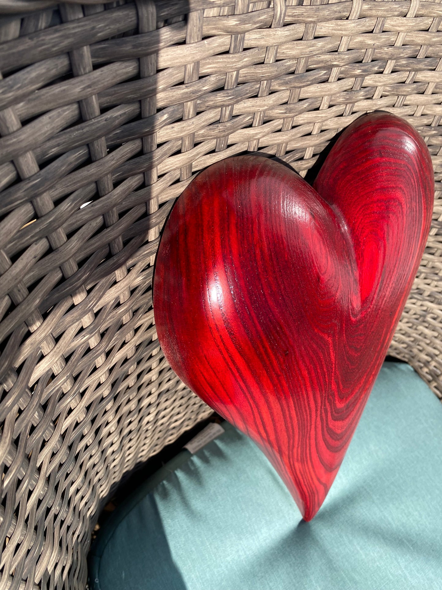 Red 3D Heart Sculpture Anniversaries gift 20th anniversary wooden Art birthday gift Mother’s Day gift Wooden heart Father’s Day home decor wood sculptures