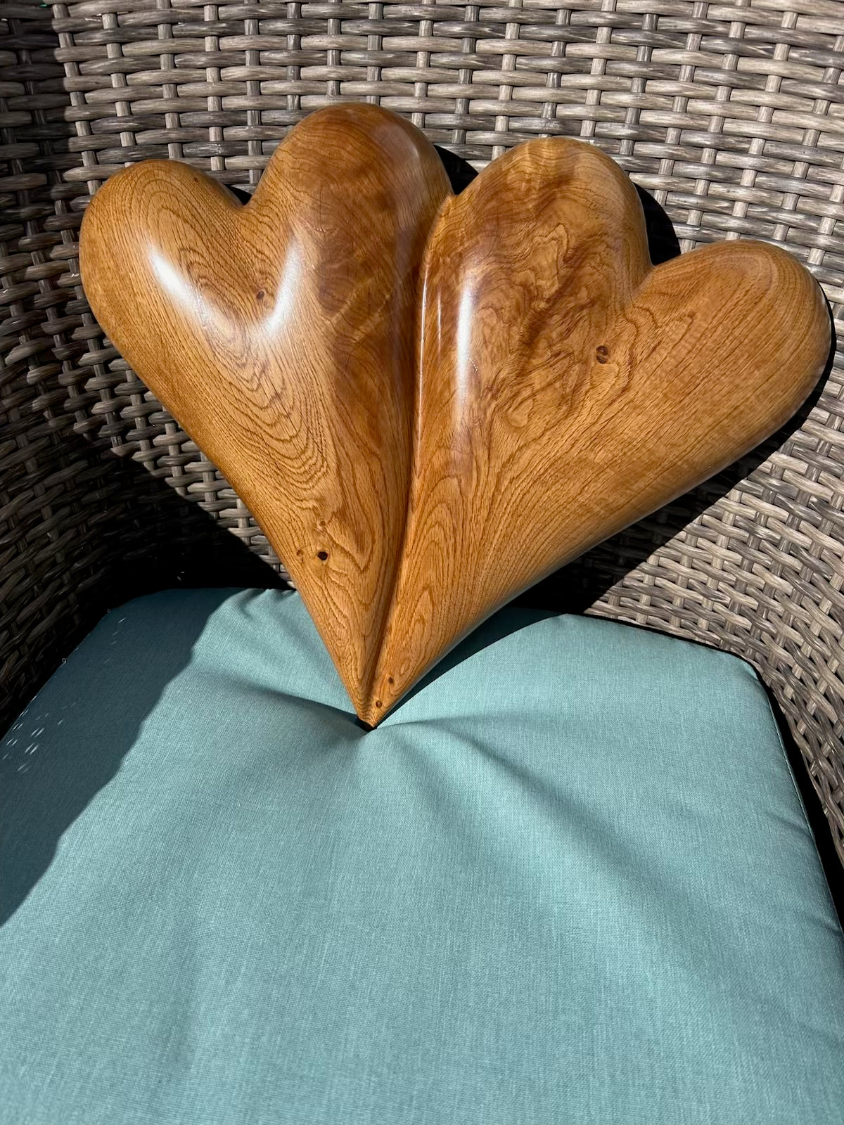 Large Wedding Two Become One Double 3D Heart Sculpture Anniversaries gift 20th anniversary wooden Art birthday gift Mother’s Day gift Wooden heart